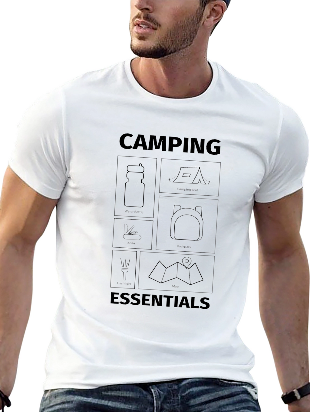 Camping Essentials Graphic Tee - Adventure Ready