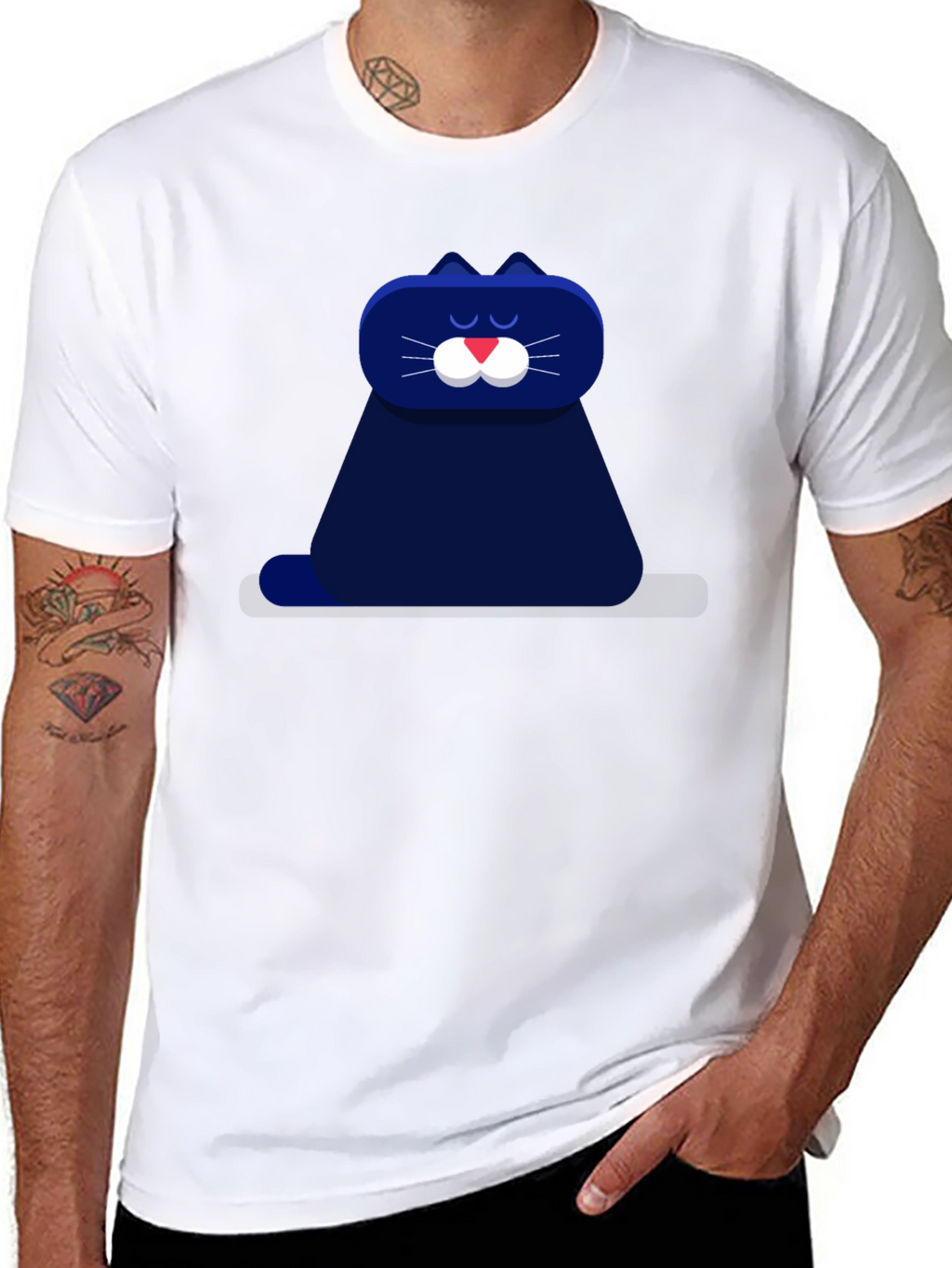 Cool Cat Graphic Tee - Black