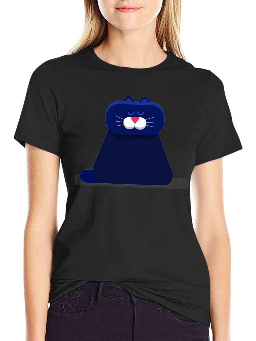 Cool Cat Graphic Tee - Black