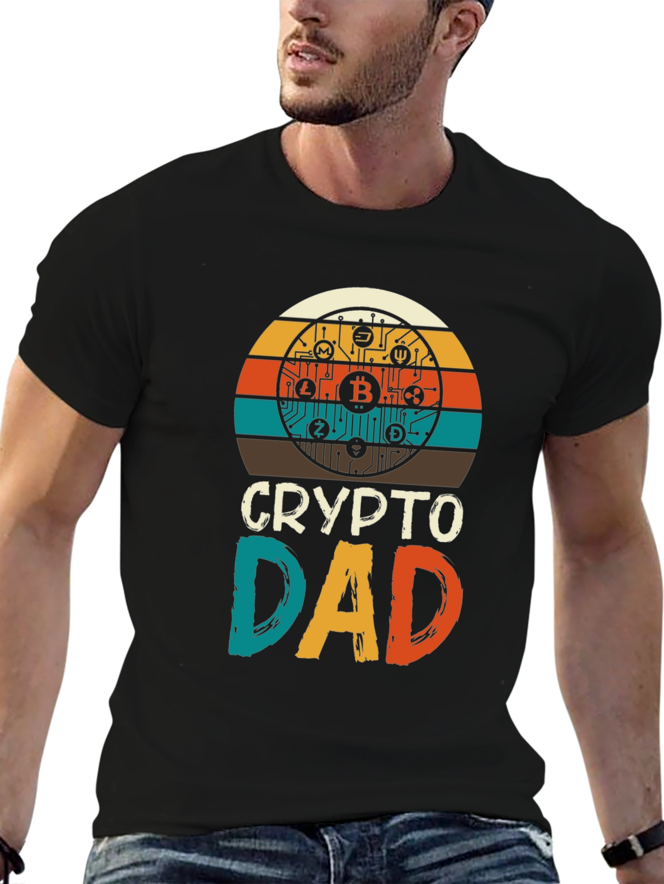Crypto Dad Graphic Tee - Bitcoin Lover T-Shirt