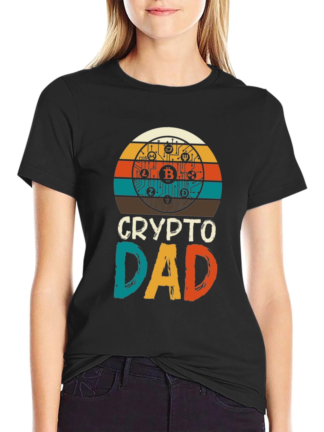 Crypto Dad Graphic Tee - Bitcoin Lover T-Shirt