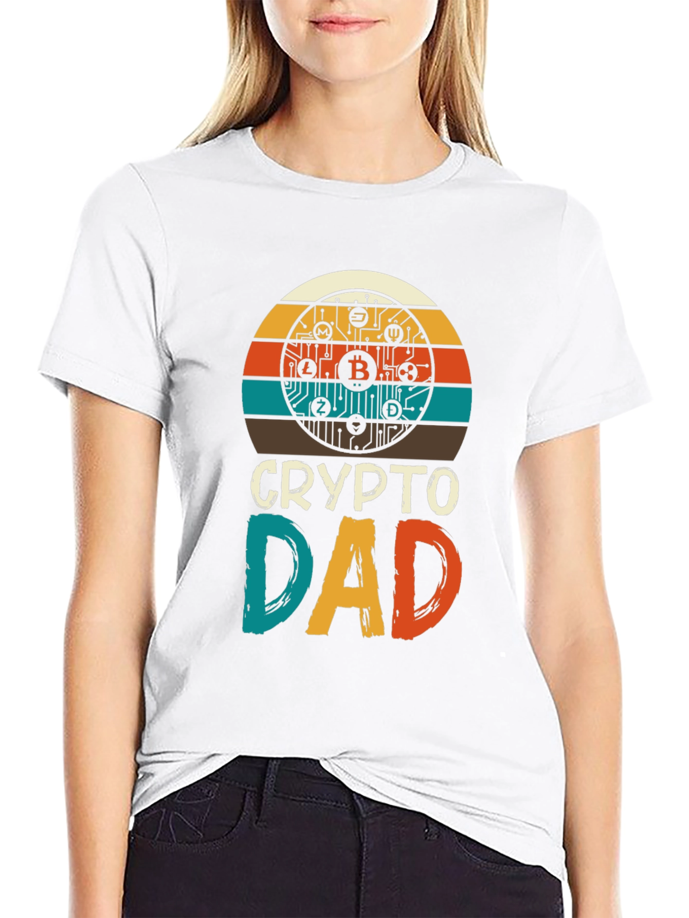Crypto Dad Graphic Tee - Bitcoin Lover T-Shirt