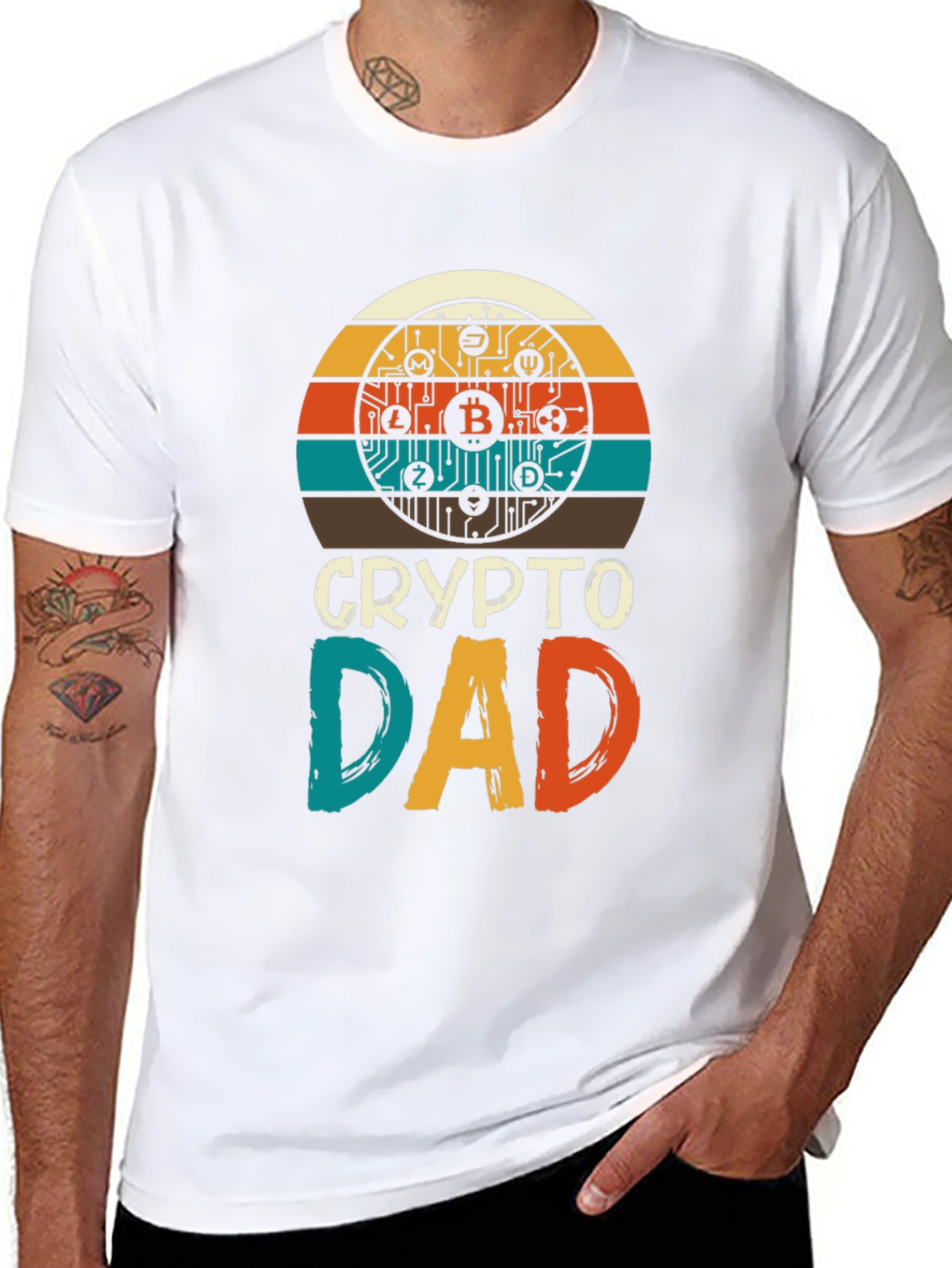 Crypto Dad Graphic Tee - Bitcoin Lover T-Shirt