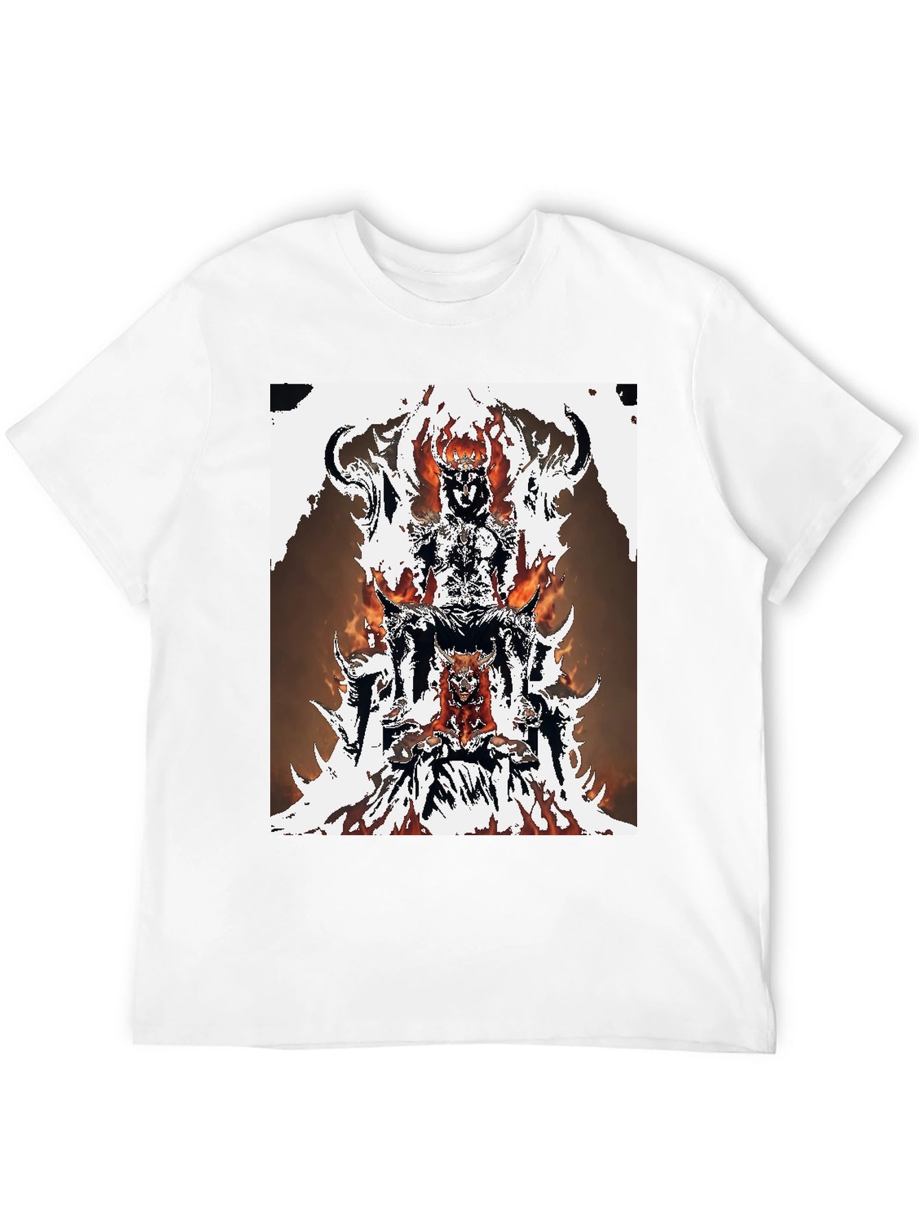 Fiery Throne Graphic Tee - Black Cotton Blend
