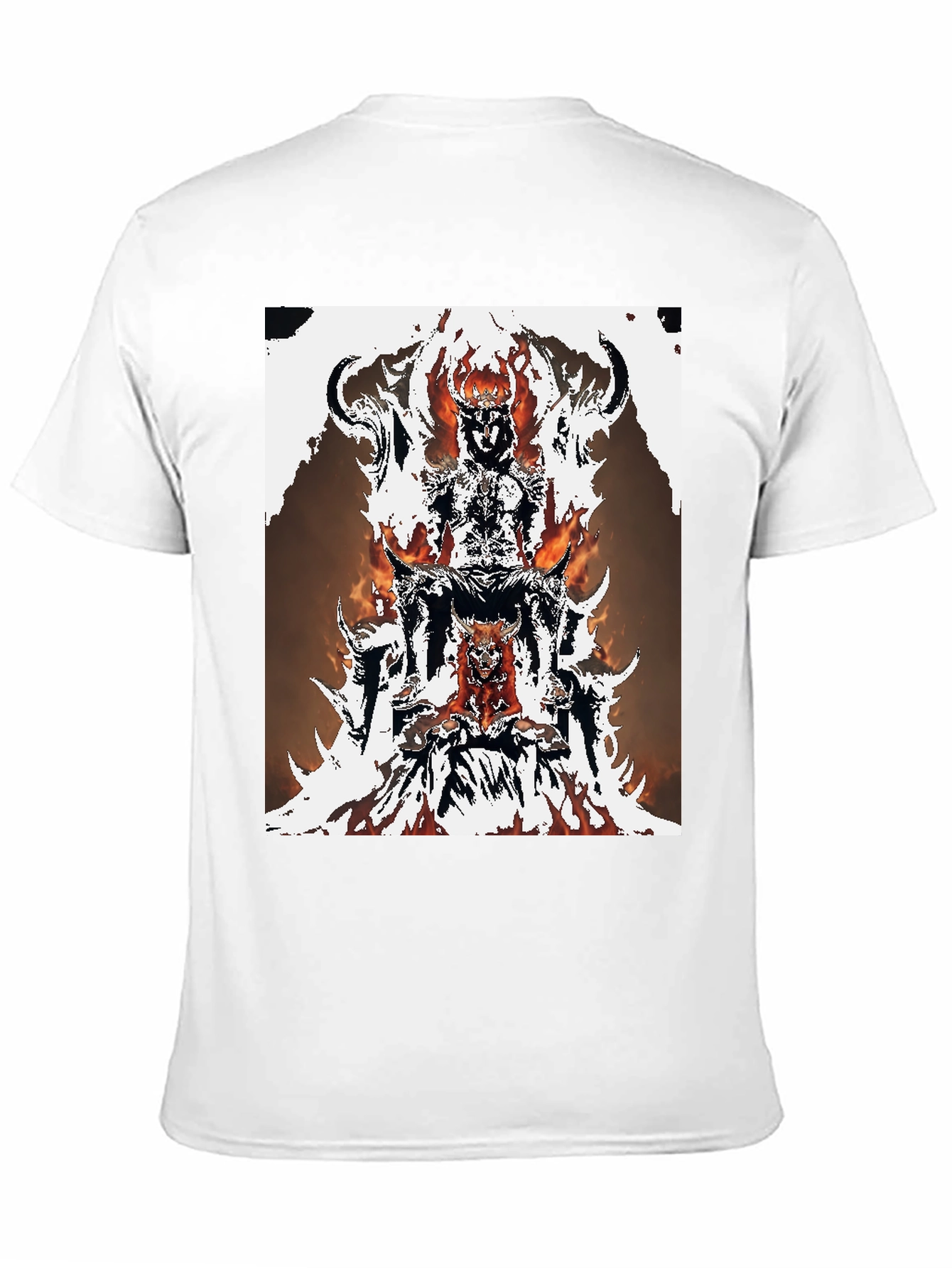Fiery Throne Graphic Tee - Black Cotton Blend