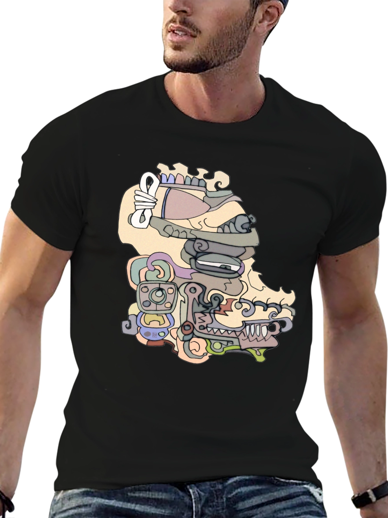 Unique Graphic Tee - Abstract Design