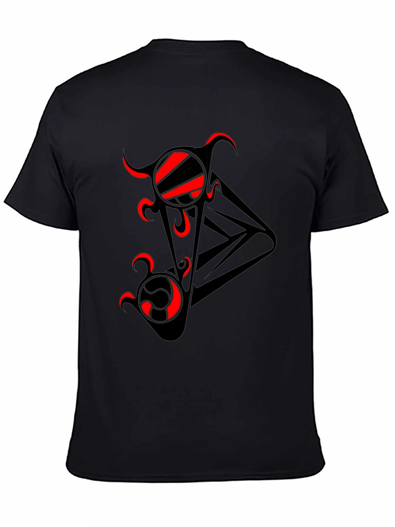 Abstract Red & Black Graphic Tee