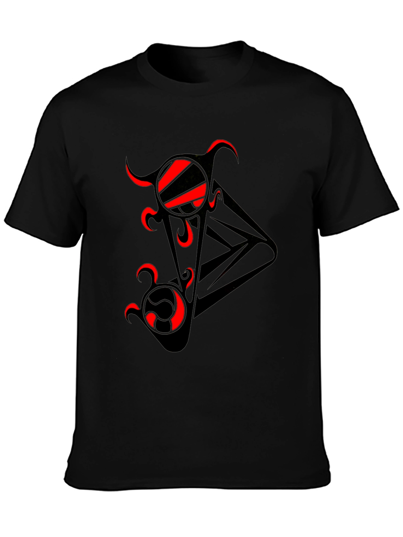 Abstract Red & Black Graphic Tee