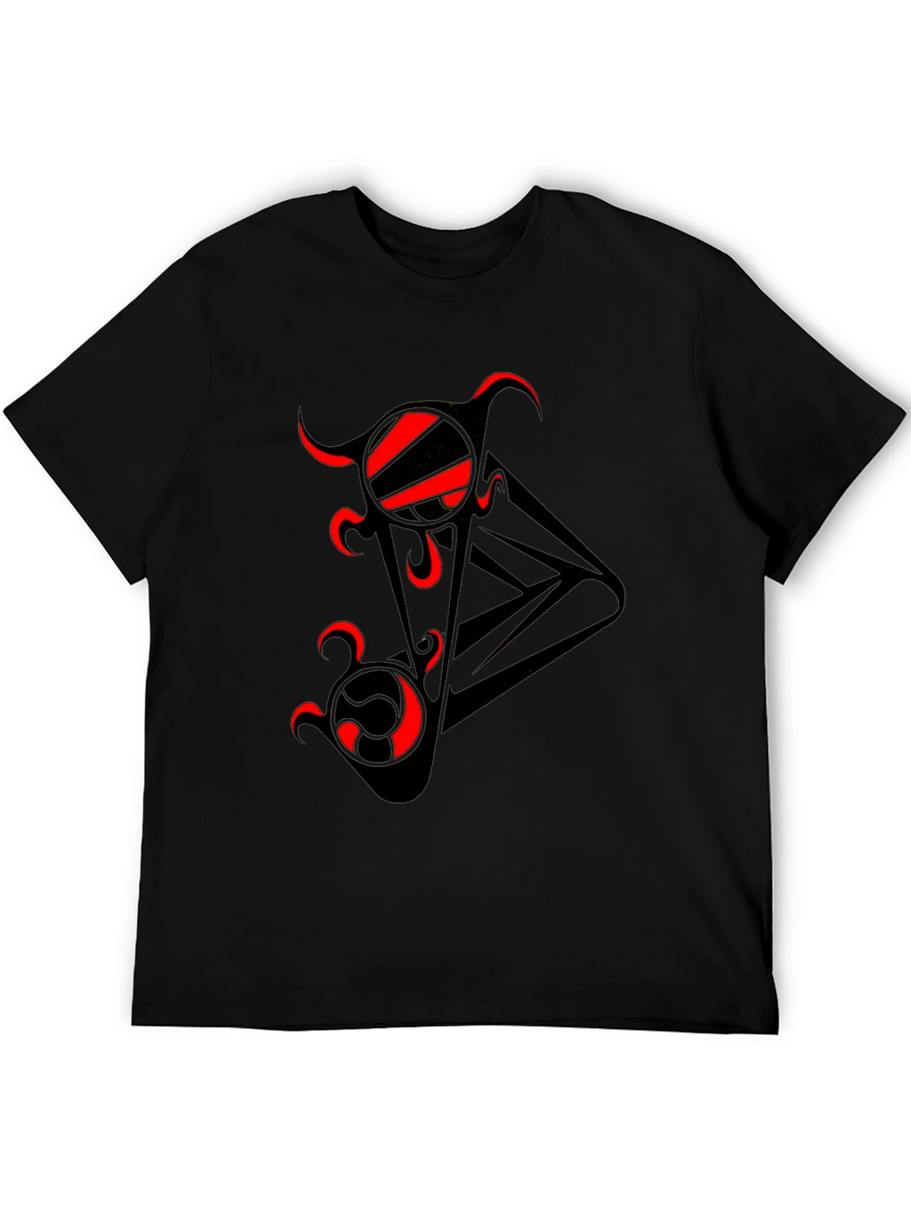 Abstract Red & Black Graphic Tee