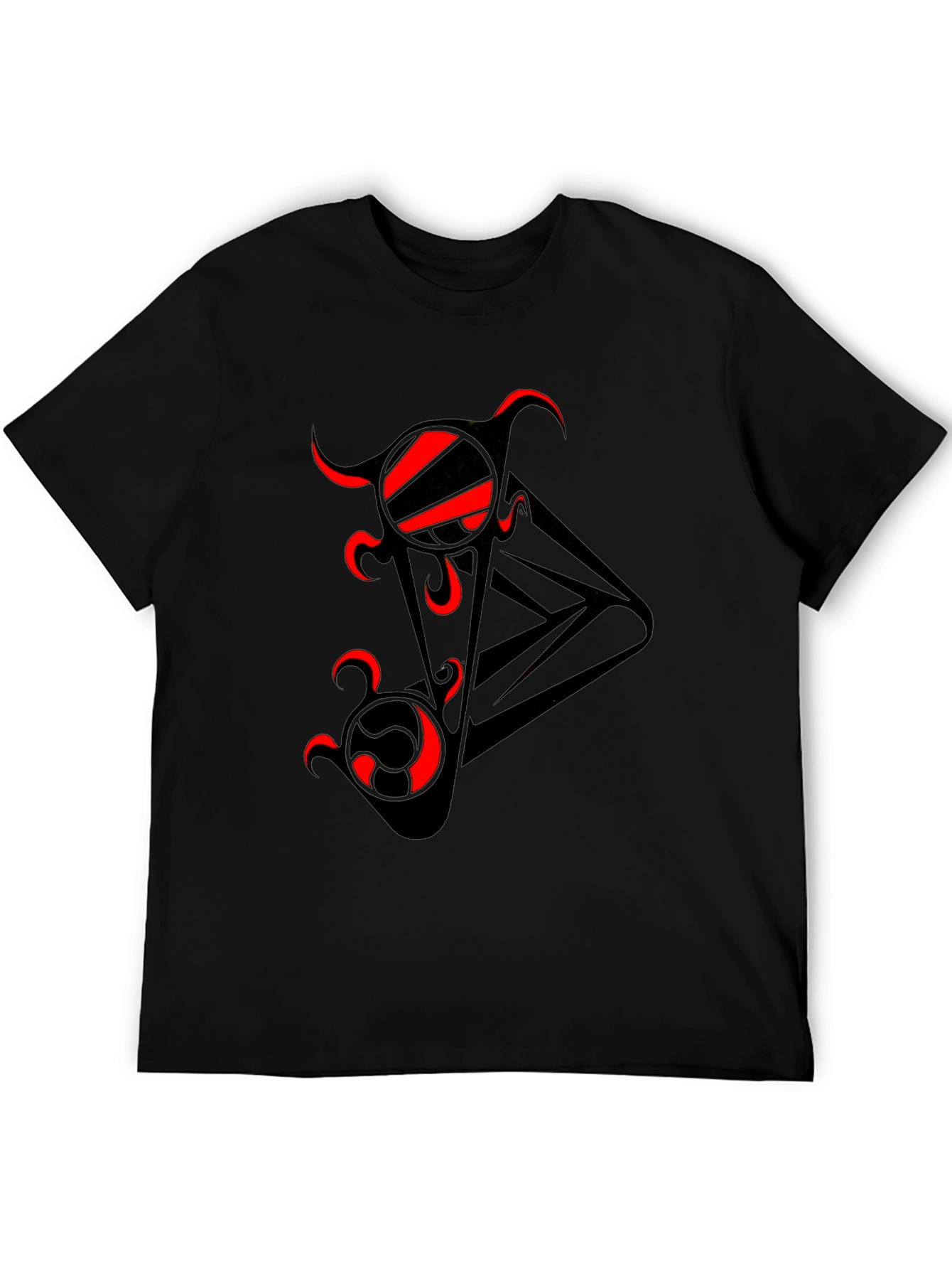 Abstract Red & Black Graphic Tee