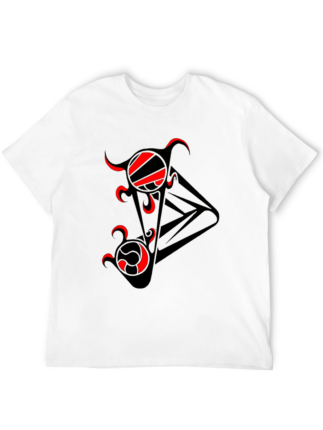 Abstract Red & Black Graphic Tee