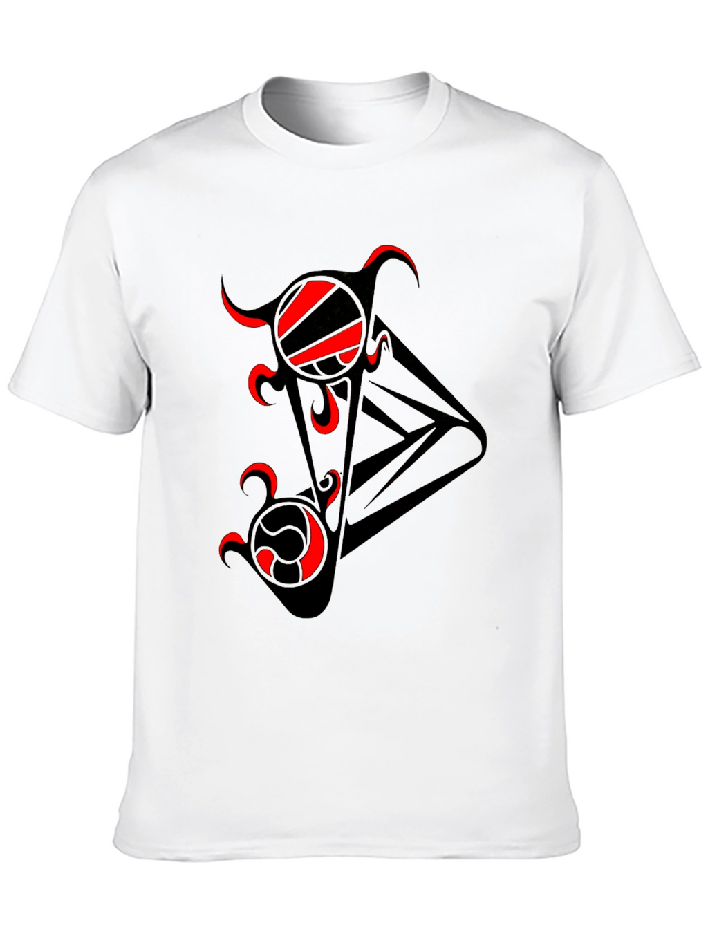 Abstract Red & Black Graphic Tee