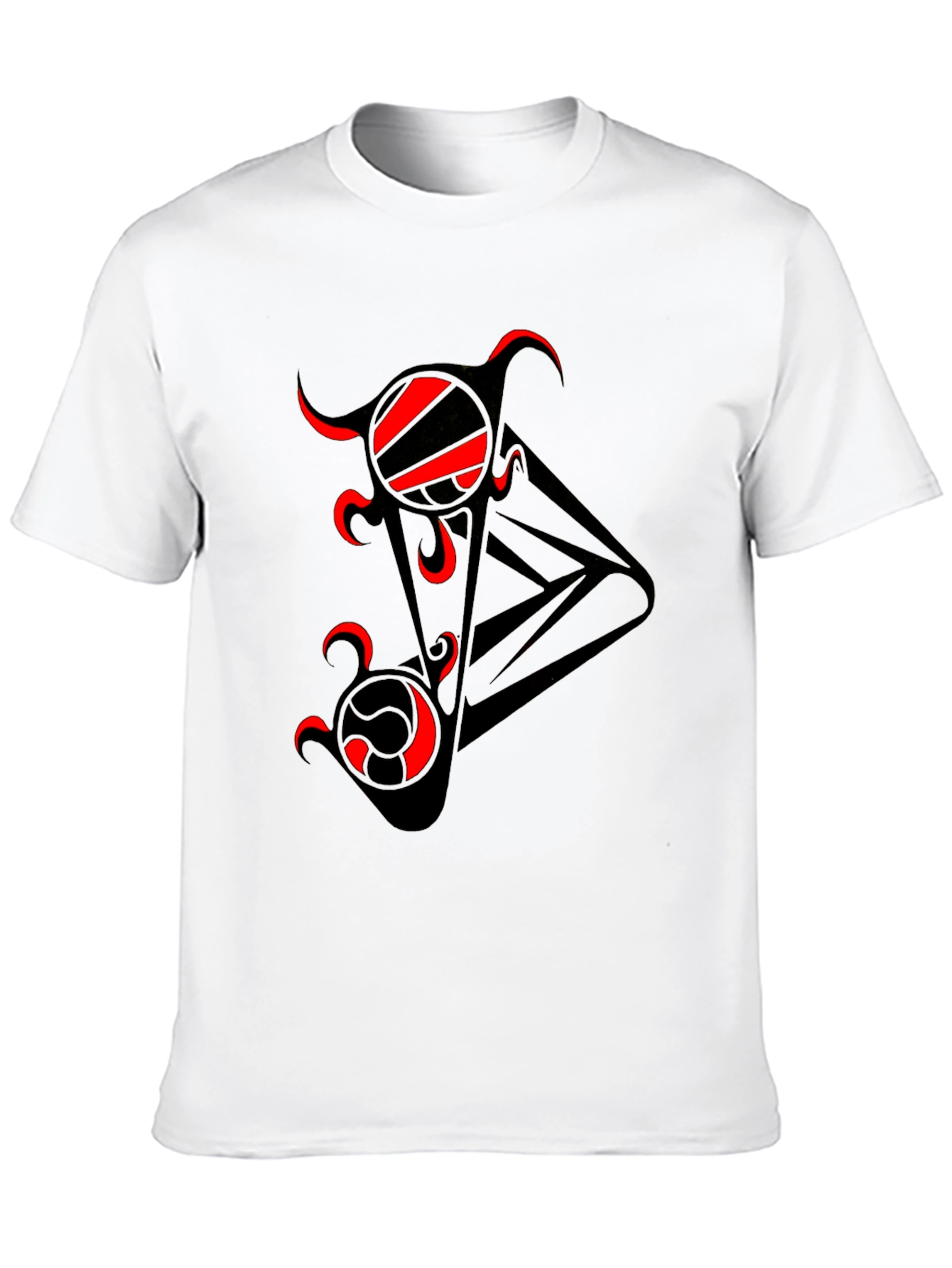 Abstract Red & Black Graphic Tee