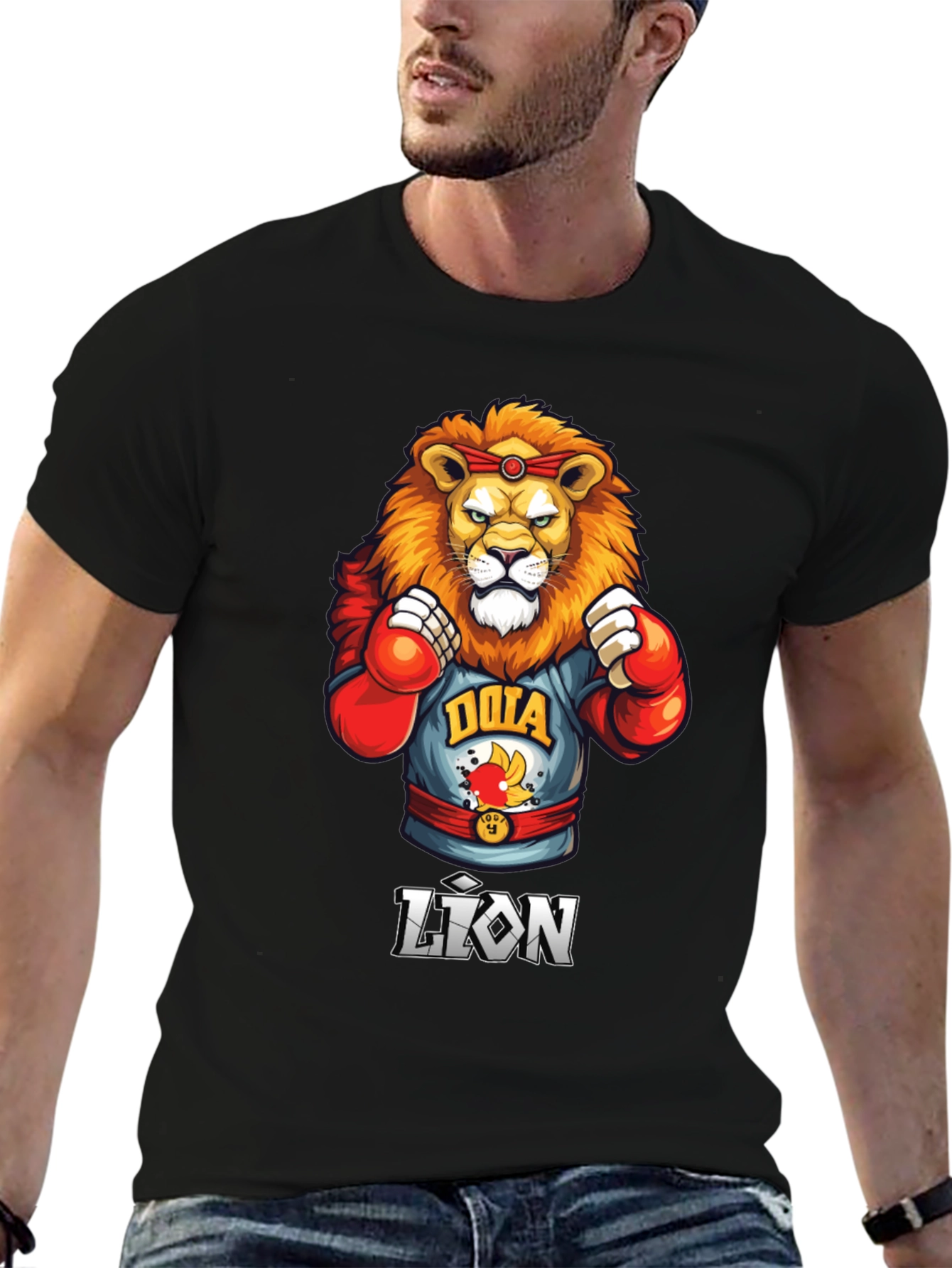 DOTA Lion Boxing T-Shirt - Black