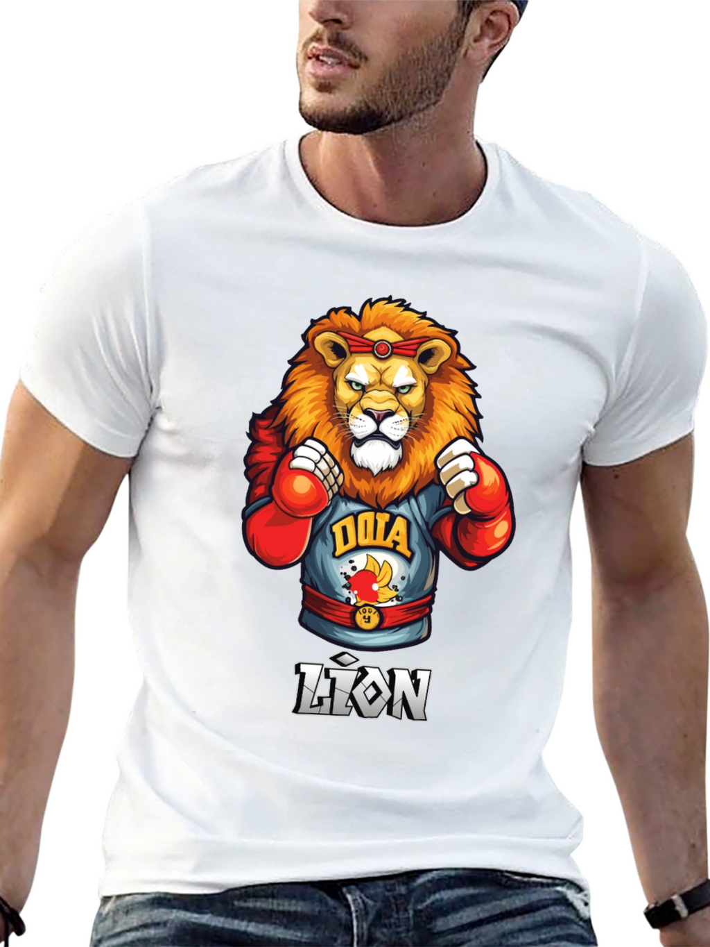 DOTA Lion Boxing T-Shirt - Black