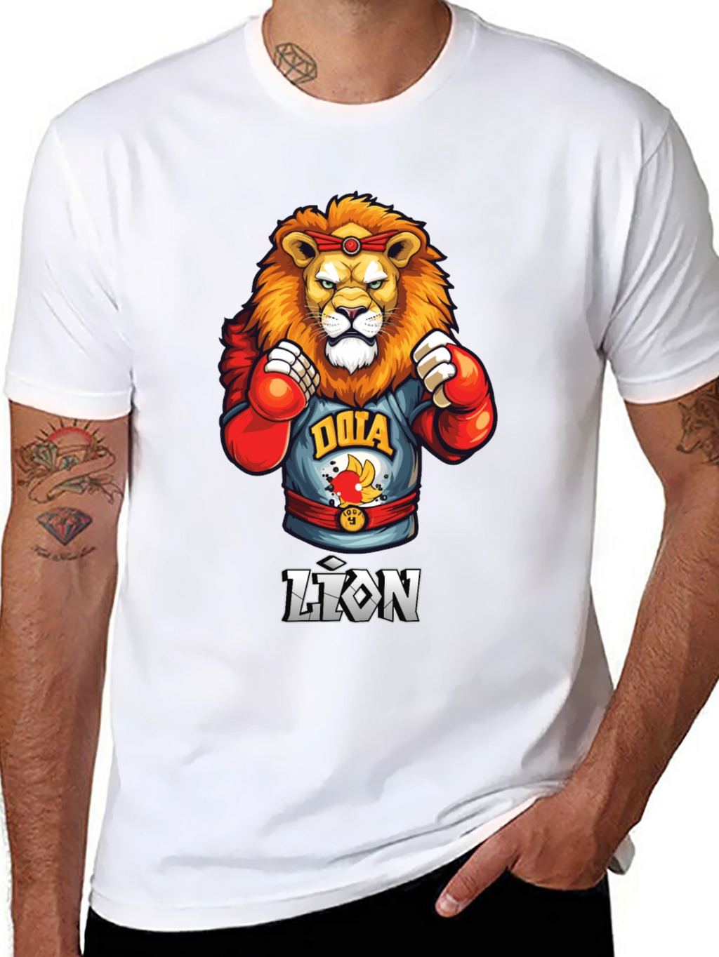 DOTA Lion Boxing T-Shirt - Black