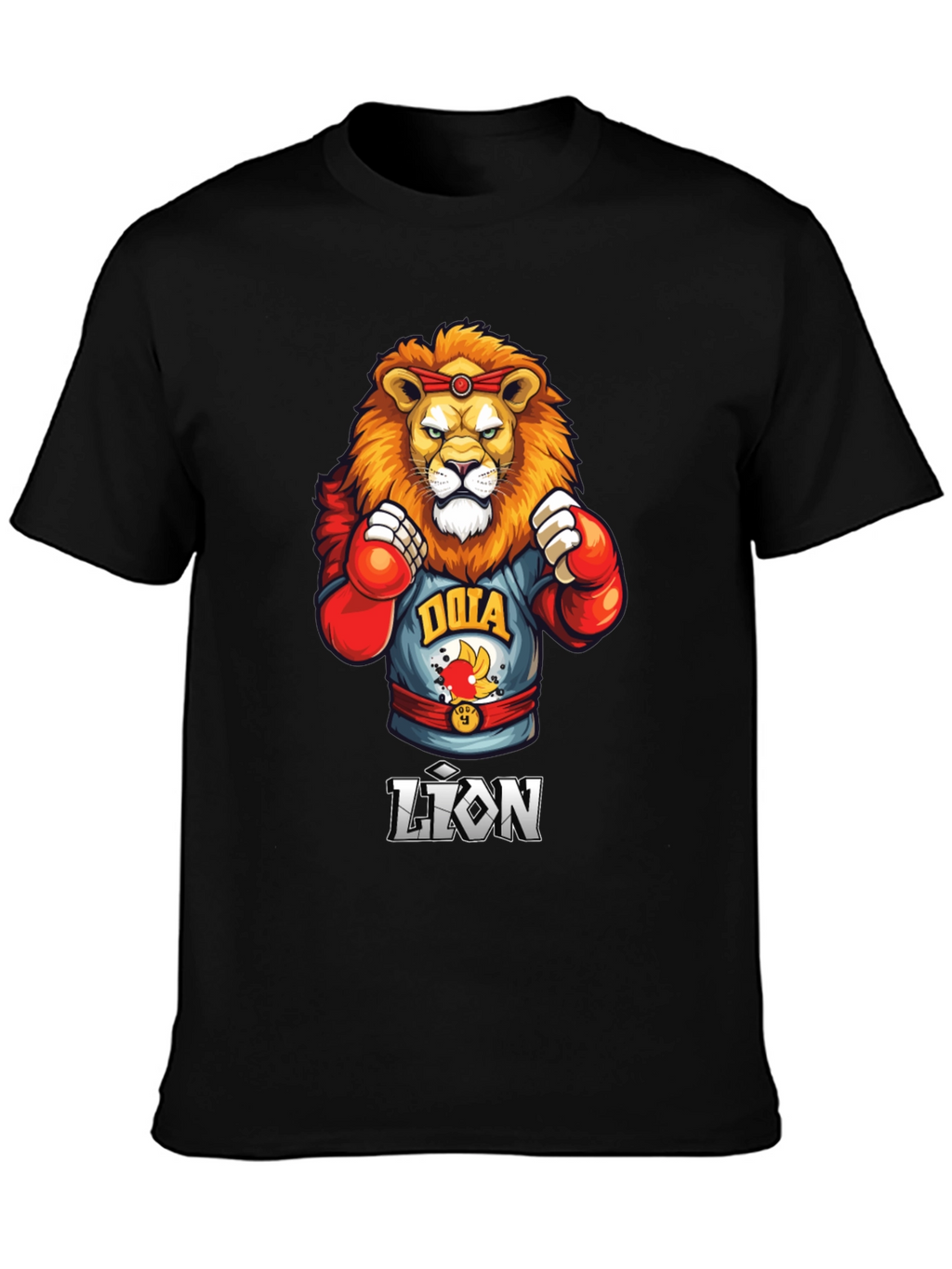 DOTA Lion Boxing T-Shirt - Black