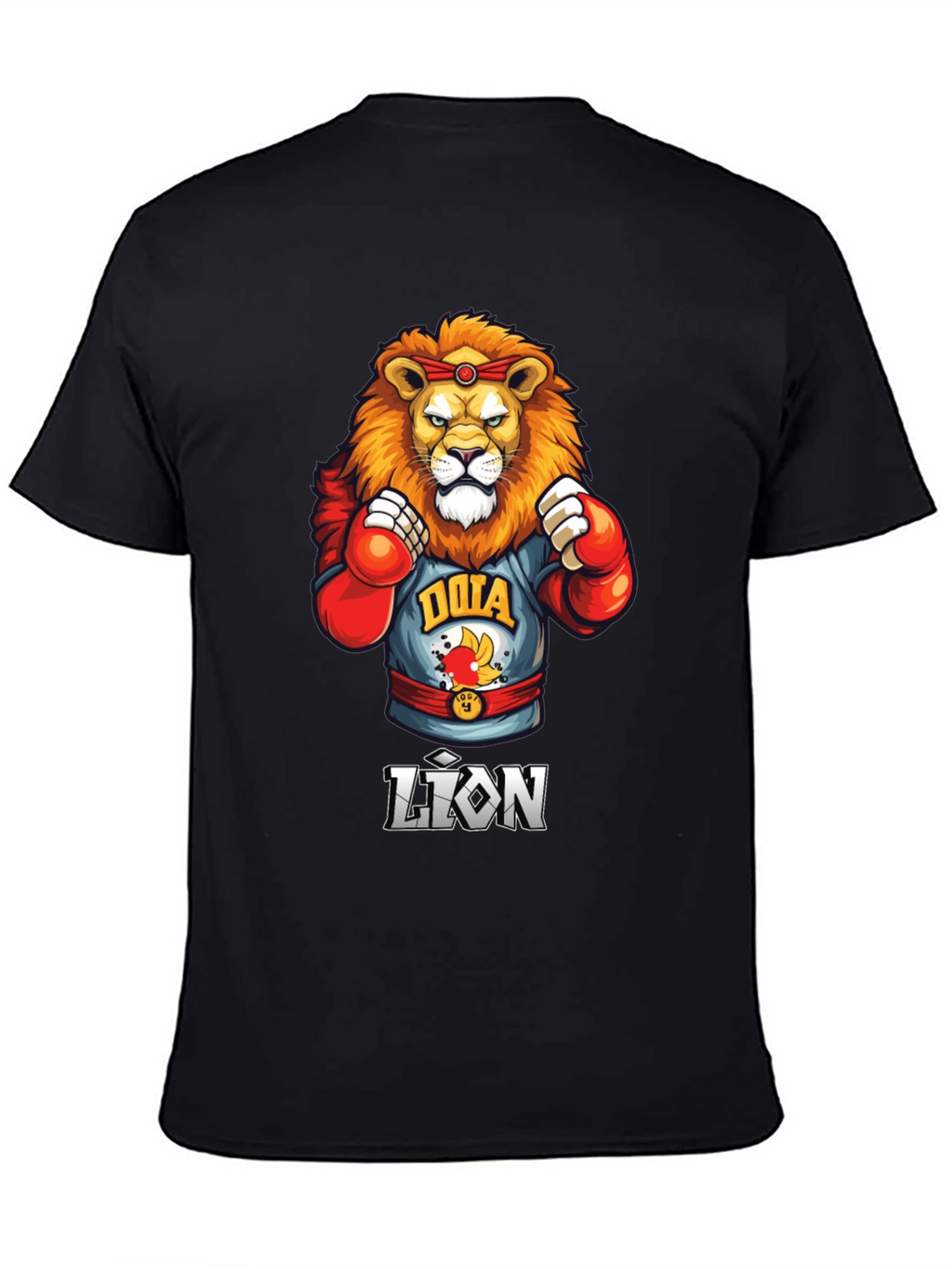 DOTA Lion Boxing T-Shirt - Black
