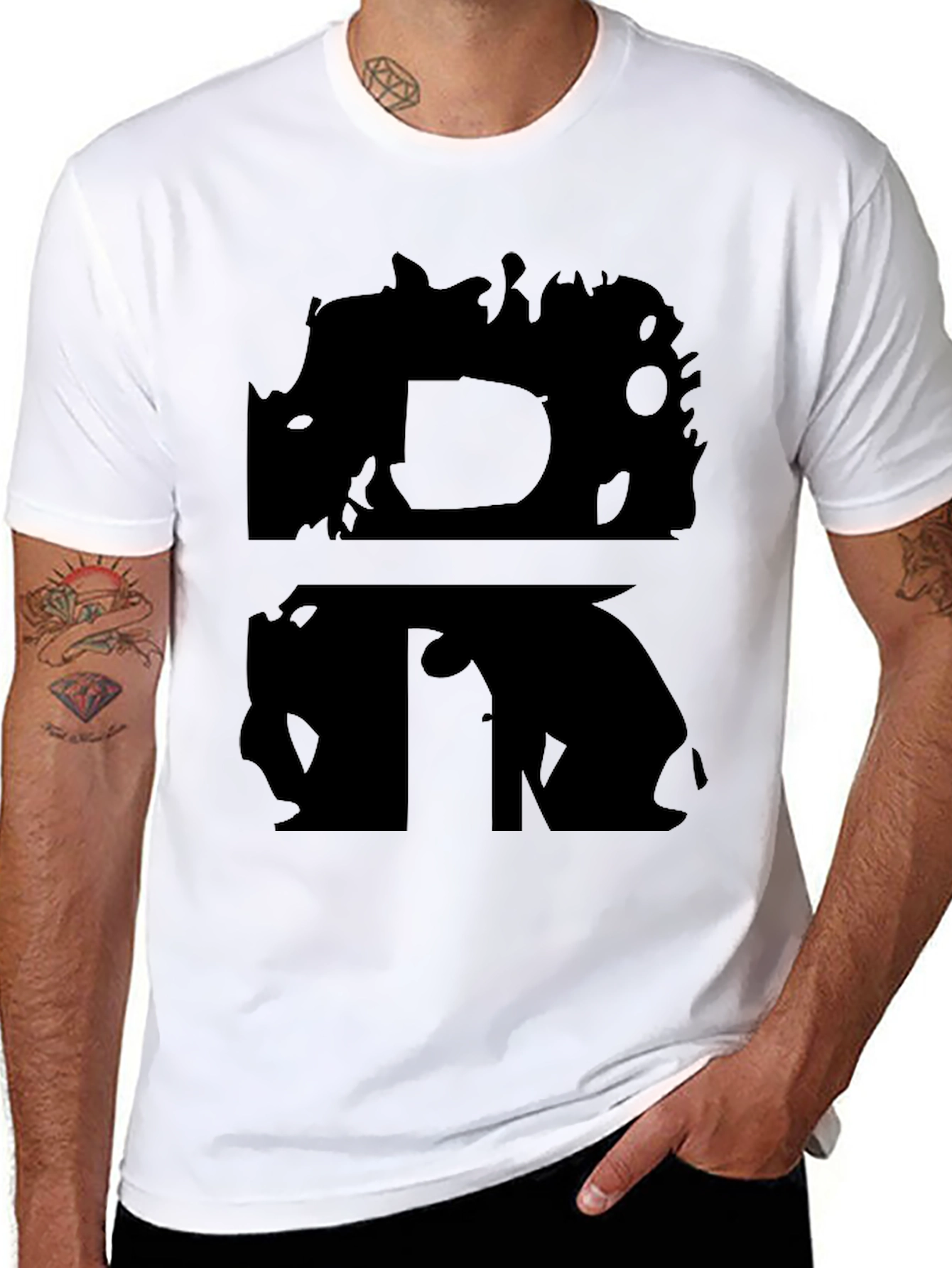 DR Initial T-Shirt - Black Graphic Tee