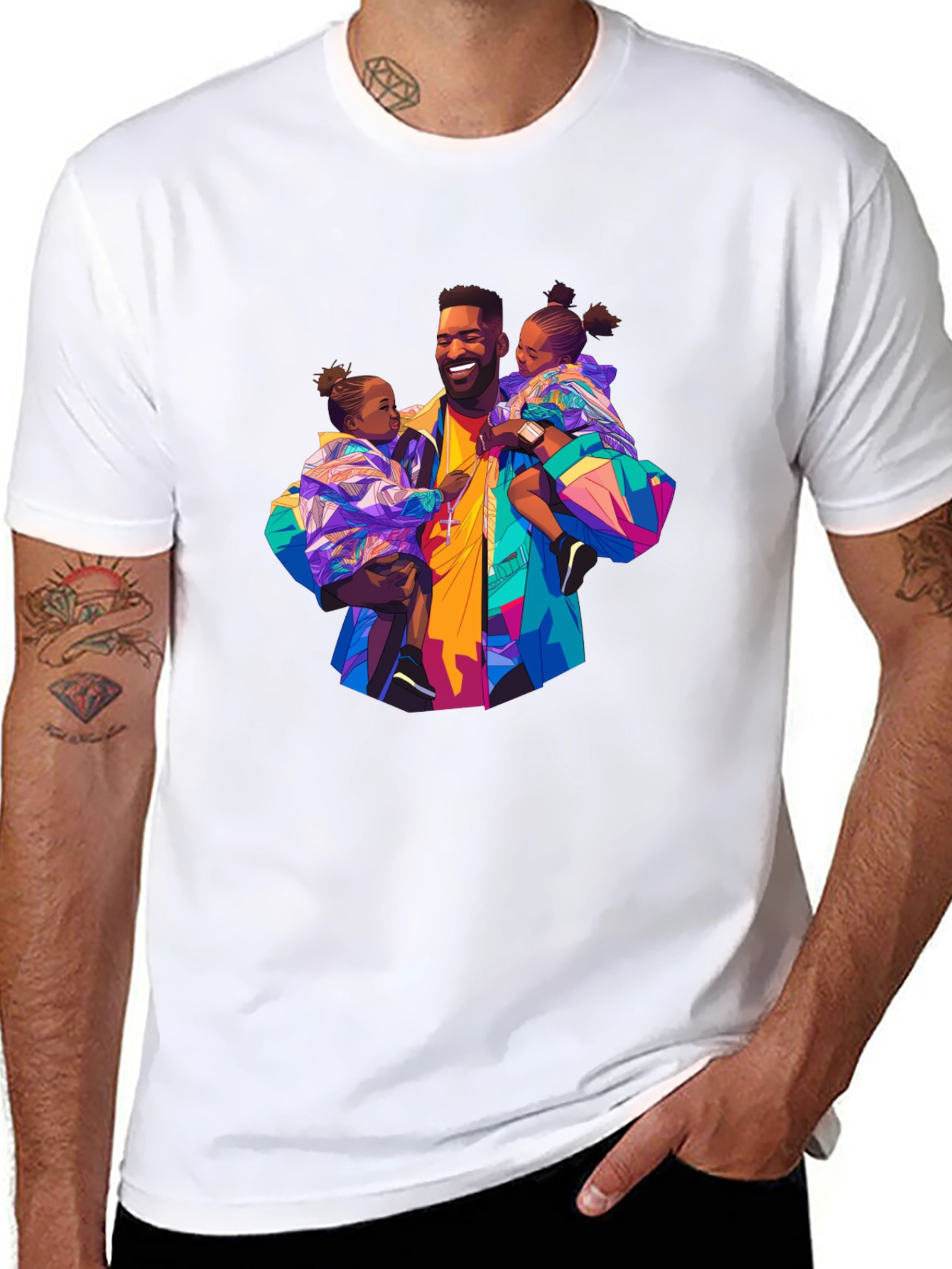 Dad and Daughters Graphic Tee - Stylish & Unique