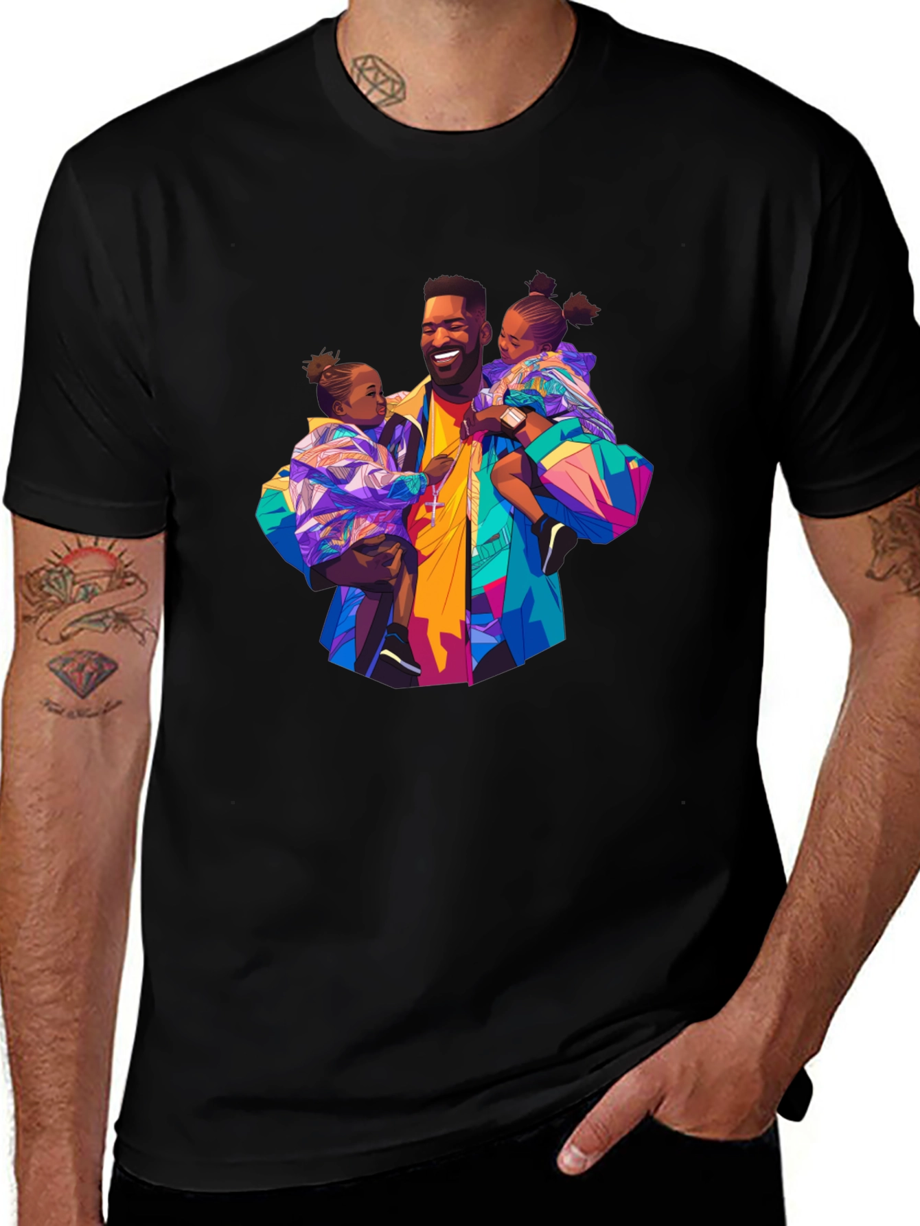 Dad and Daughters Graphic Tee - Stylish & Unique