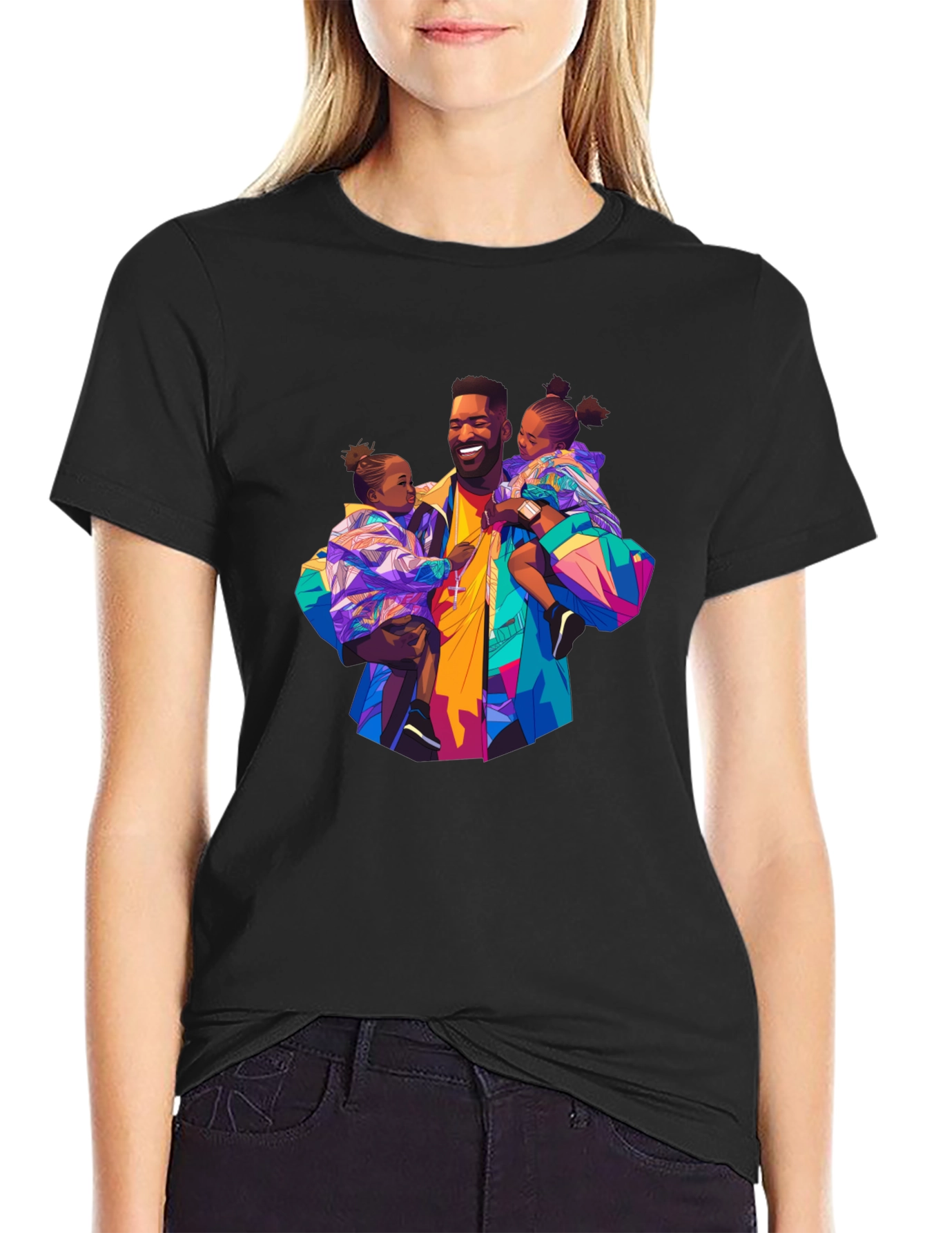 Dad and Daughters Graphic Tee - Stylish & Unique