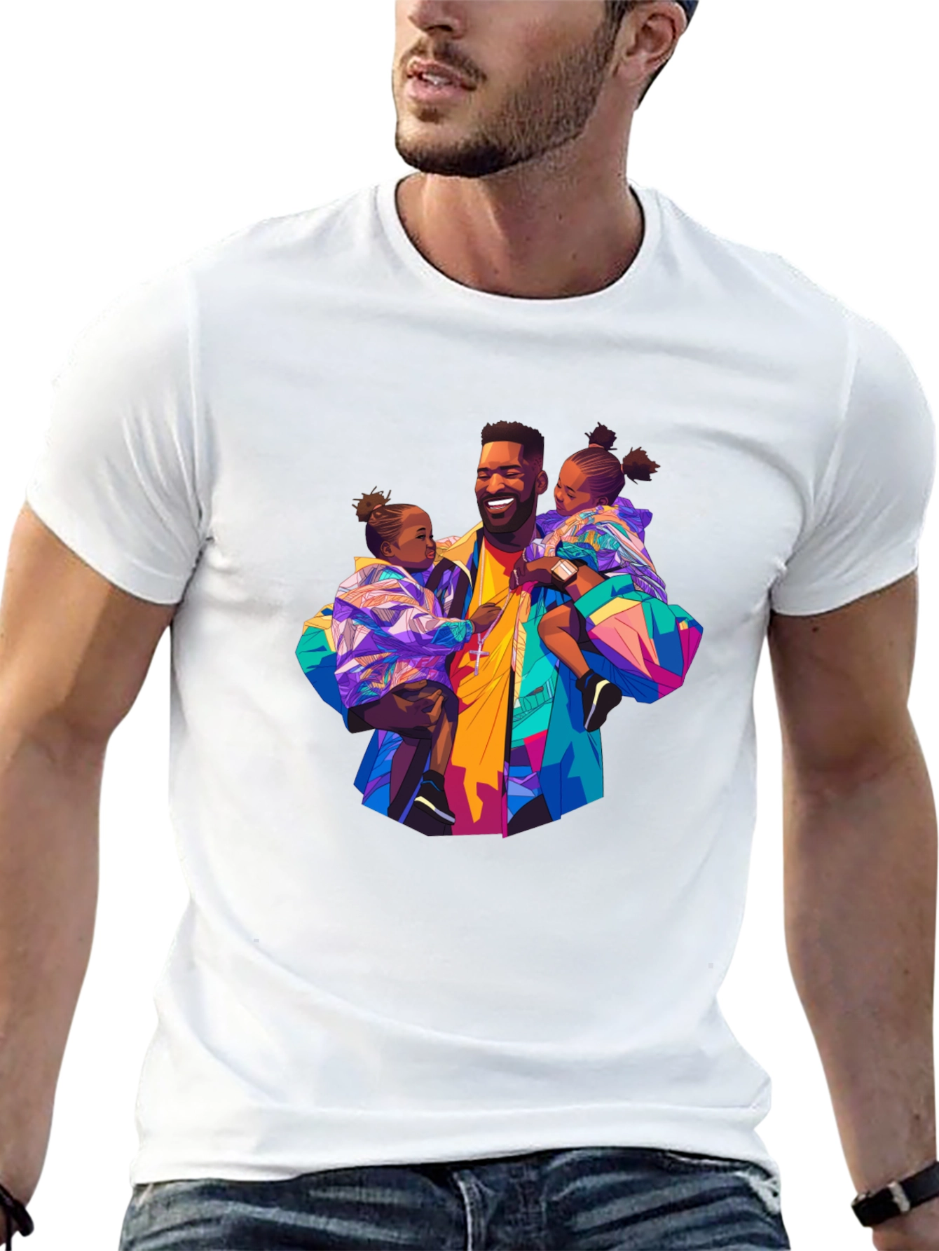 Dad and Daughters Graphic Tee - Stylish & Unique