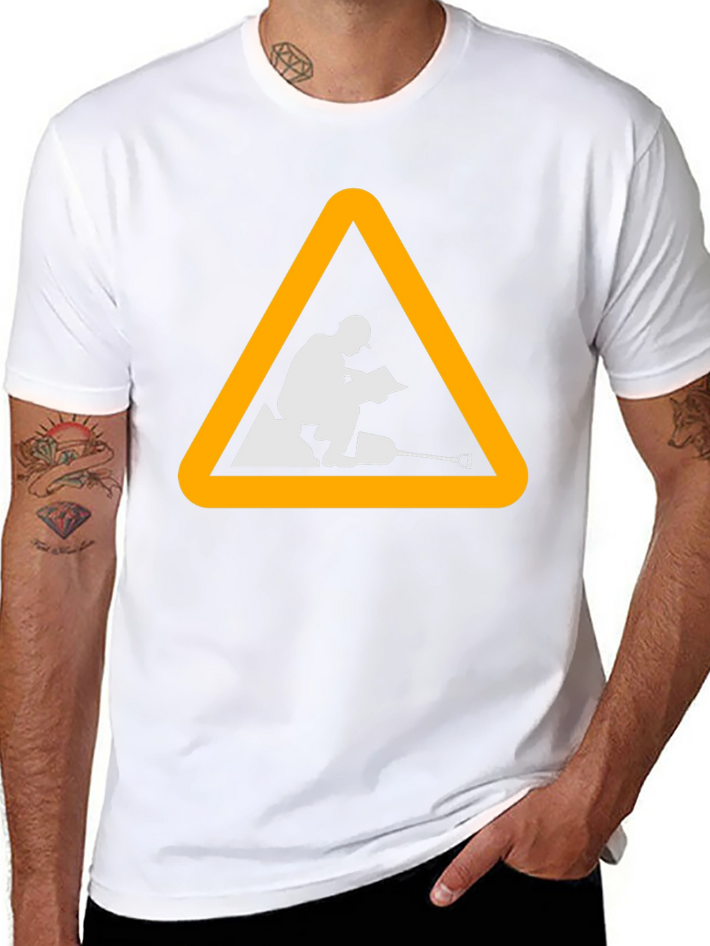 Construction Worker Triangle Graphic Tee