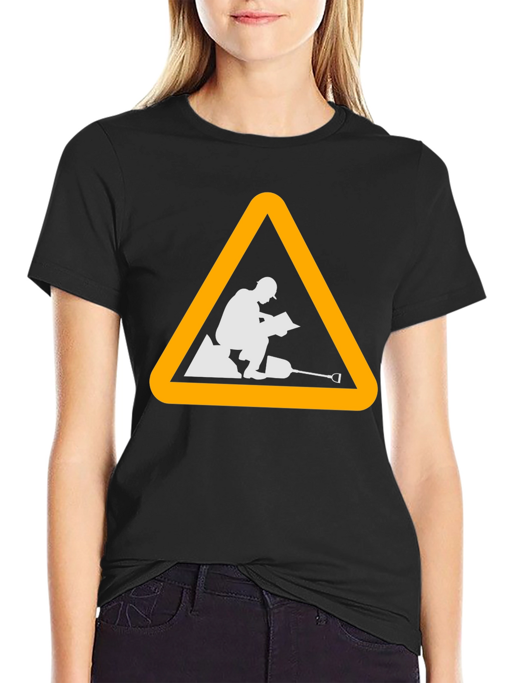 Construction Worker Triangle Graphic Tee