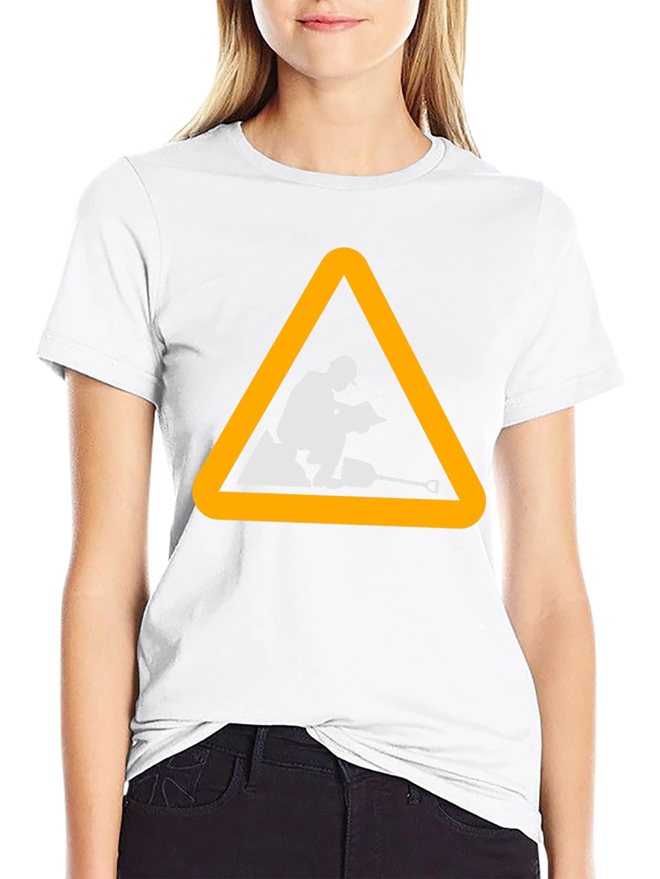 Construction Worker Triangle Graphic Tee