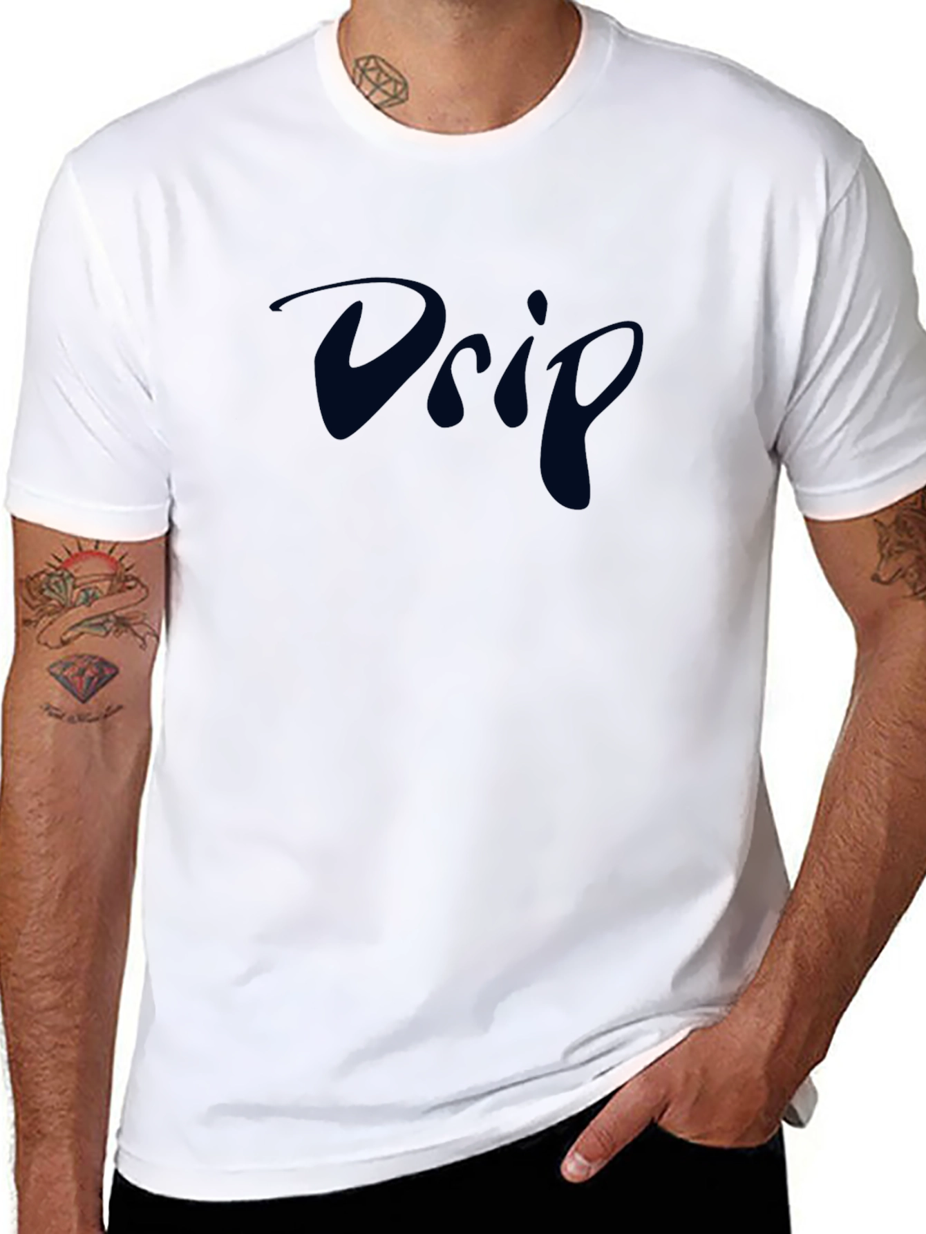 Drip T-Shirt - Stylish Mens Black Tee