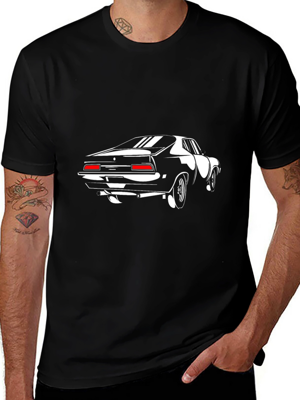 Classic Car Graphic Tee - Black