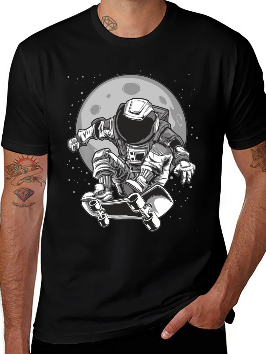 Astronaut Skateboard T-Shirt - Space Adventure