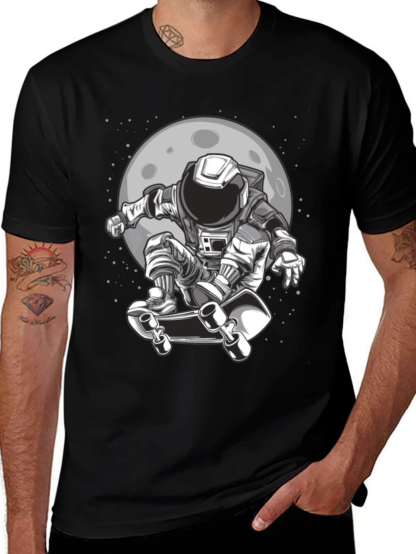 Astronaut Skateboard T-Shirt - Space Adventure