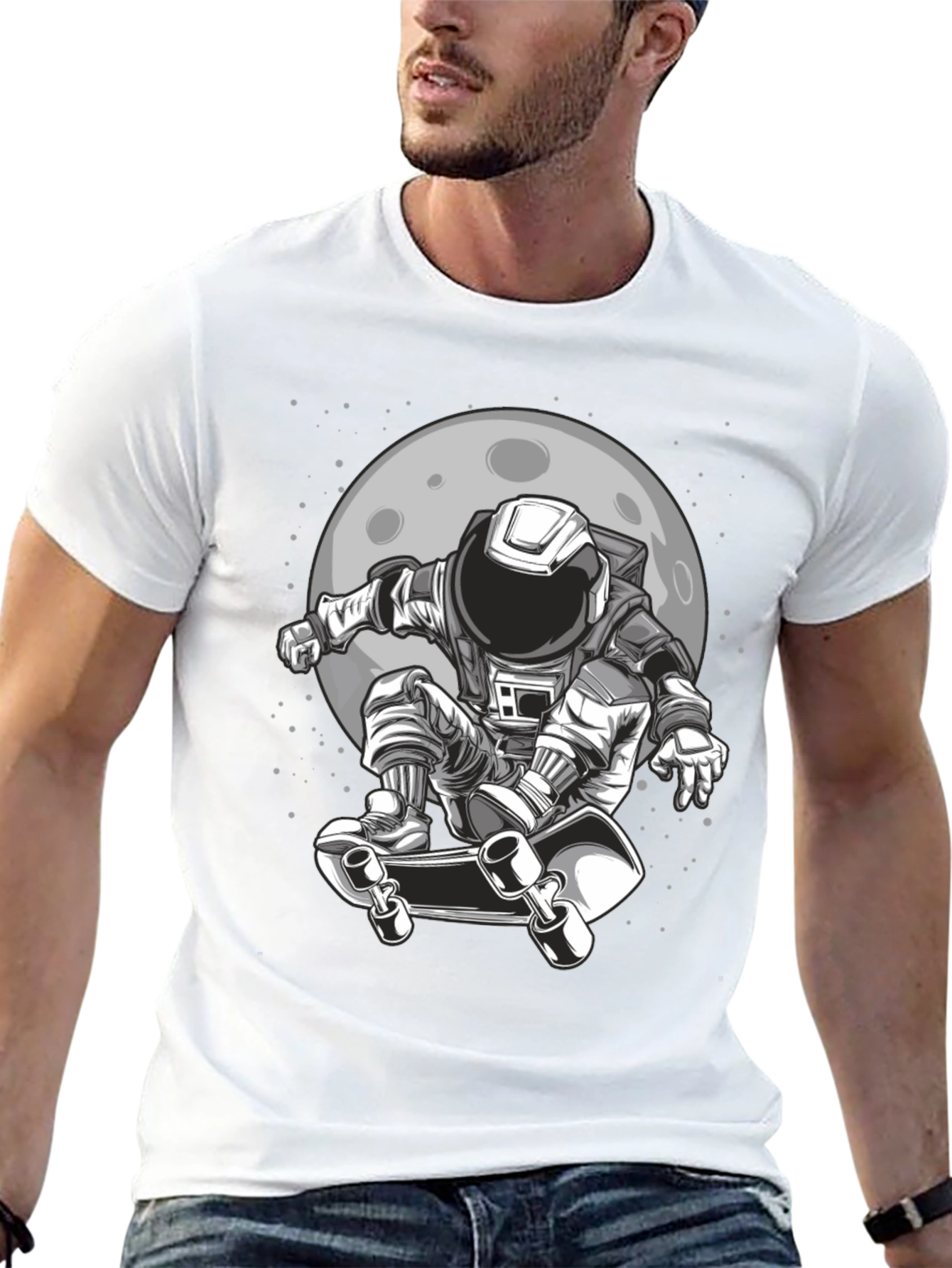 Astronaut Skateboard T-Shirt - Space Adventure