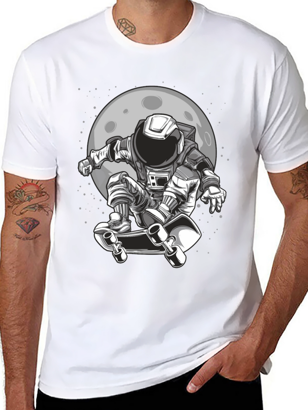 Astronaut Skateboard T-Shirt - Space Adventure