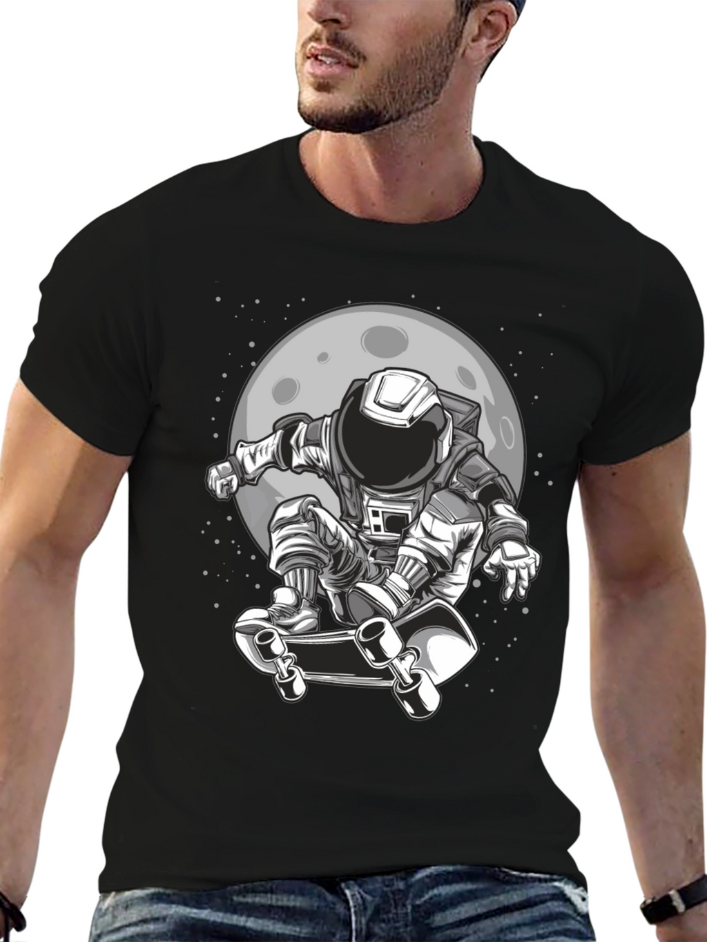 Astronaut Skateboard T-Shirt - Space Adventure