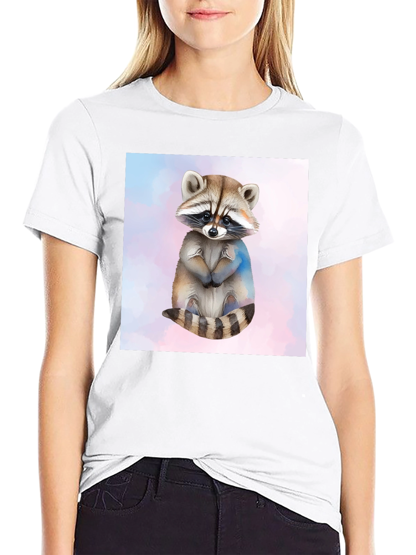 Cute Raccoon Graphic Tee - Soft Style Cotton