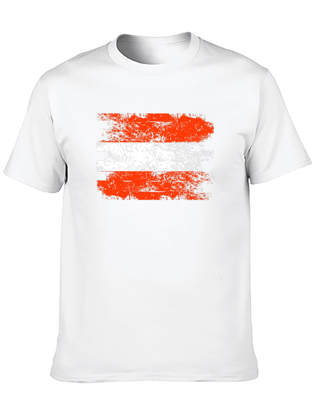 Distressed Austria Flag Graphic Tee - Black