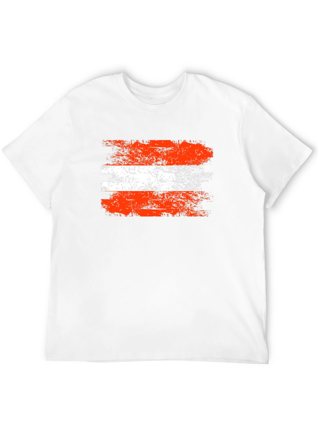 Distressed Austria Flag Graphic Tee - Black