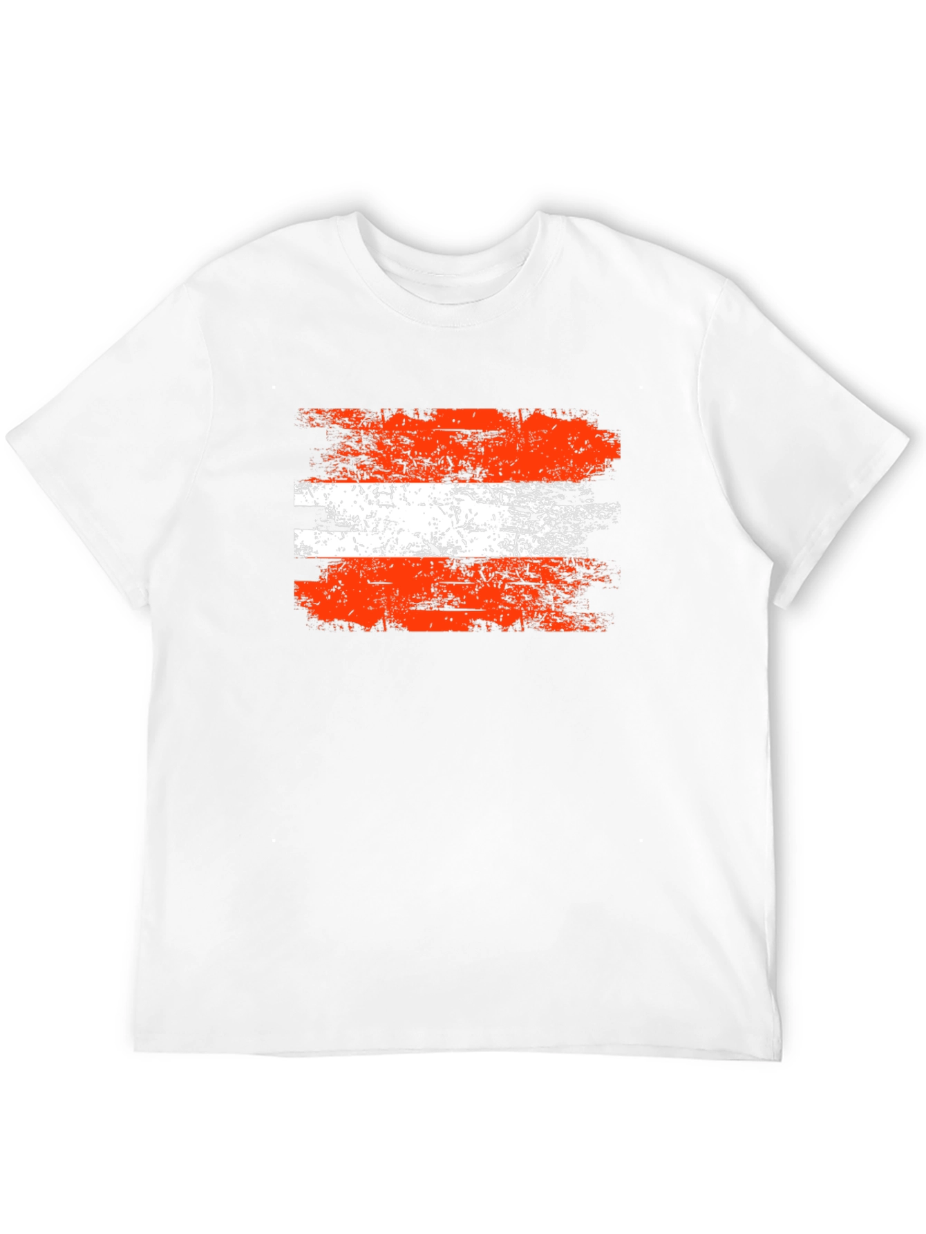 Distressed Austria Flag Graphic Tee - Black