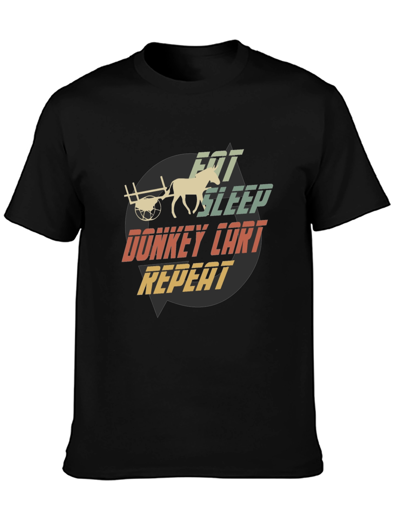 Eat Sleep Donkey Cart Repeat T-Shirt