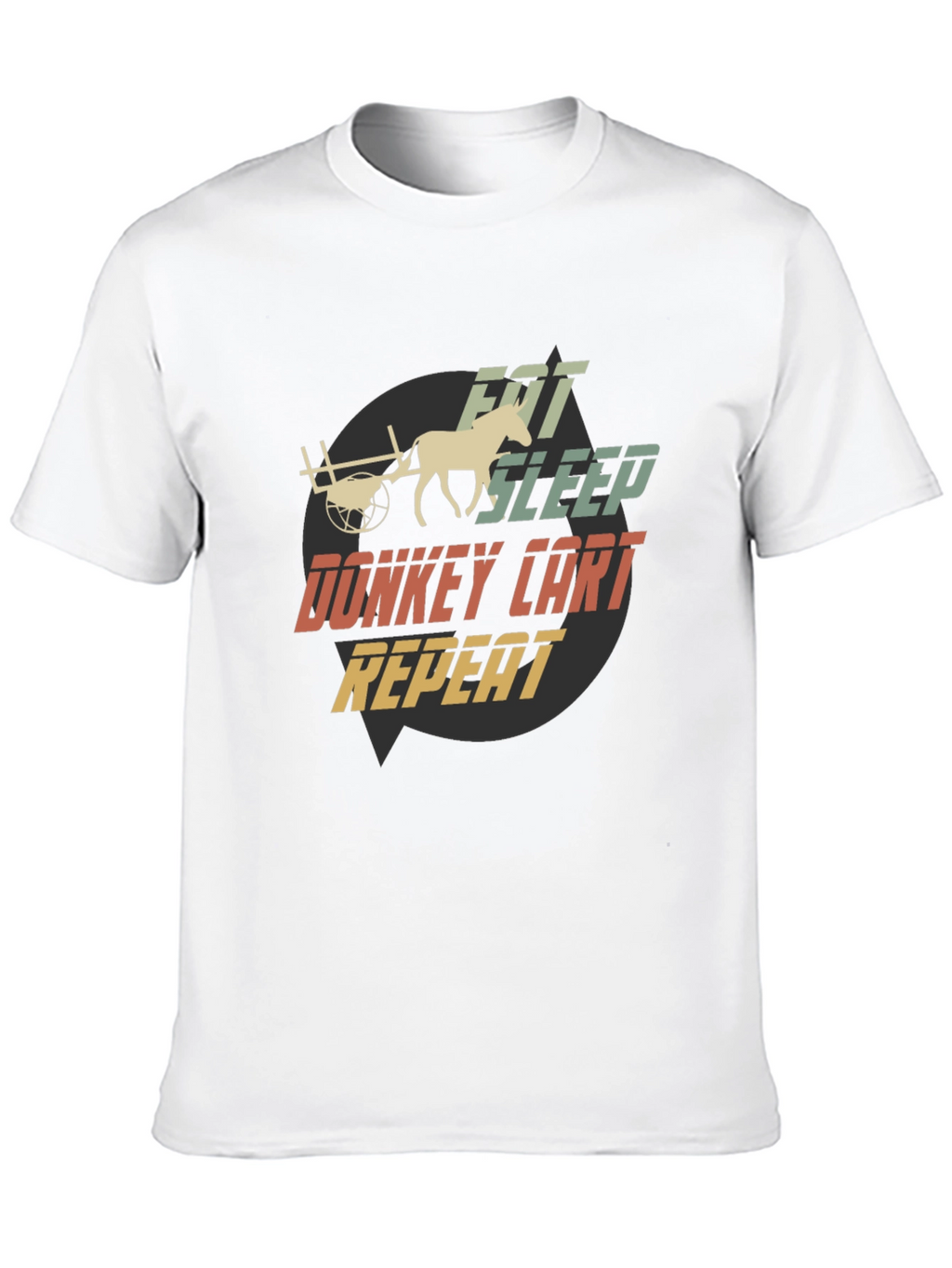 Eat Sleep Donkey Cart Repeat T-Shirt