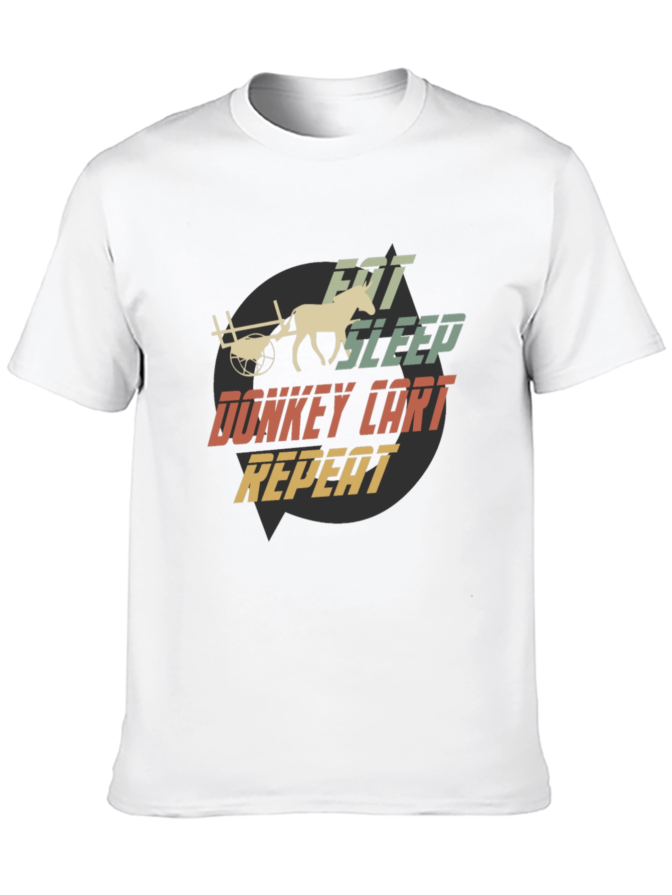 Eat Sleep Donkey Cart Repeat T-Shirt