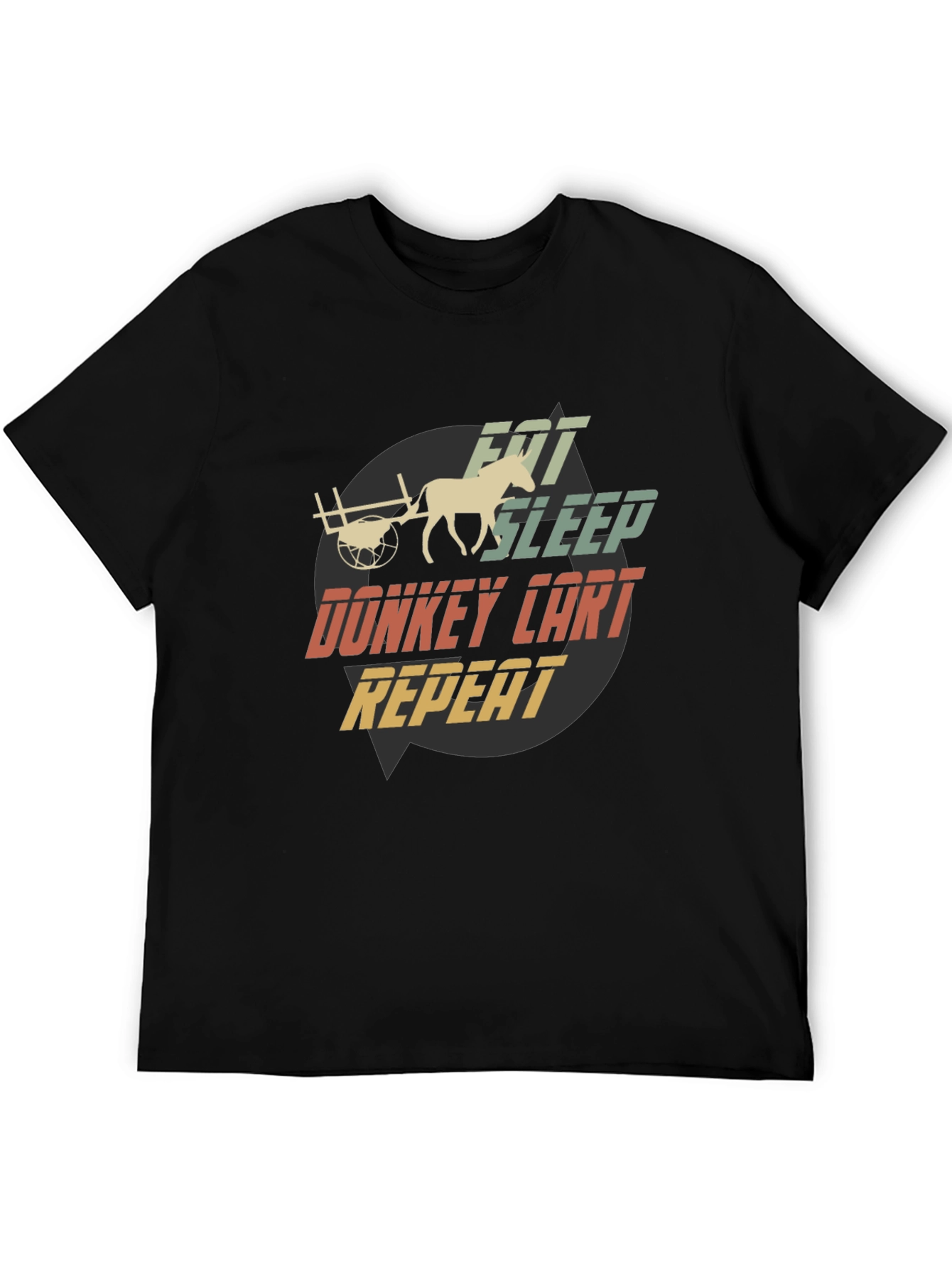 Eat Sleep Donkey Cart Repeat T-Shirt