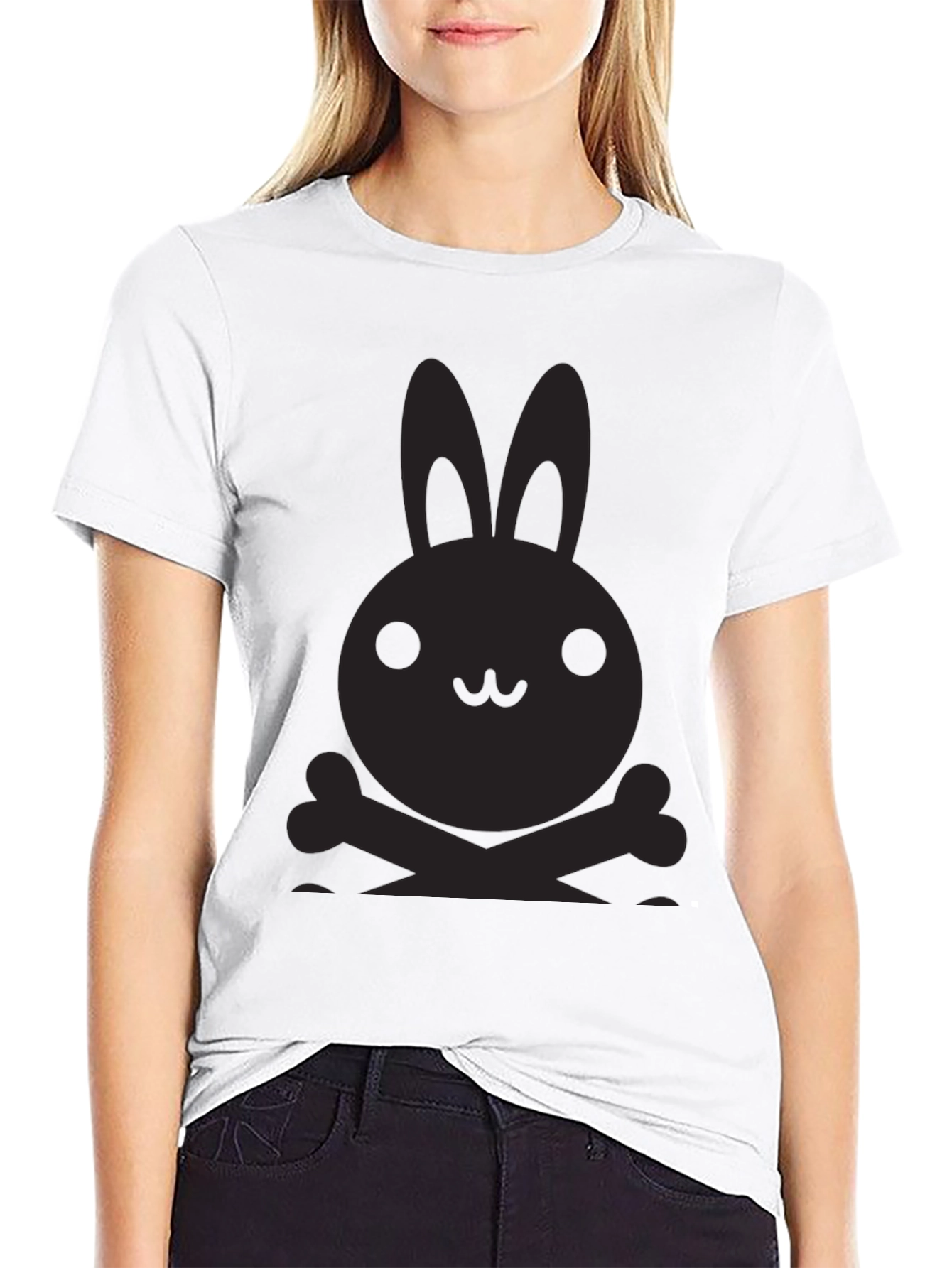 Bunny Skull Graphic Tee - Dark Humor T-Shirt