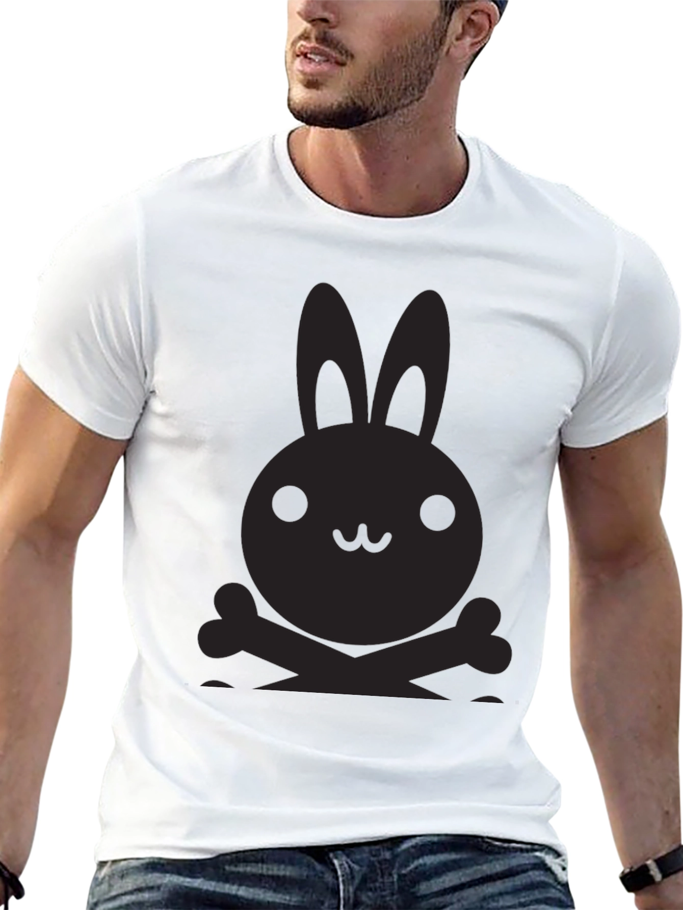 Bunny Skull Graphic Tee - Dark Humor T-Shirt