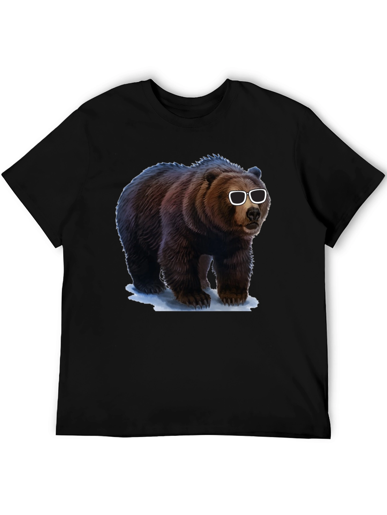 Cool Bear Graphic Tee - Black Cotton T-Shirt