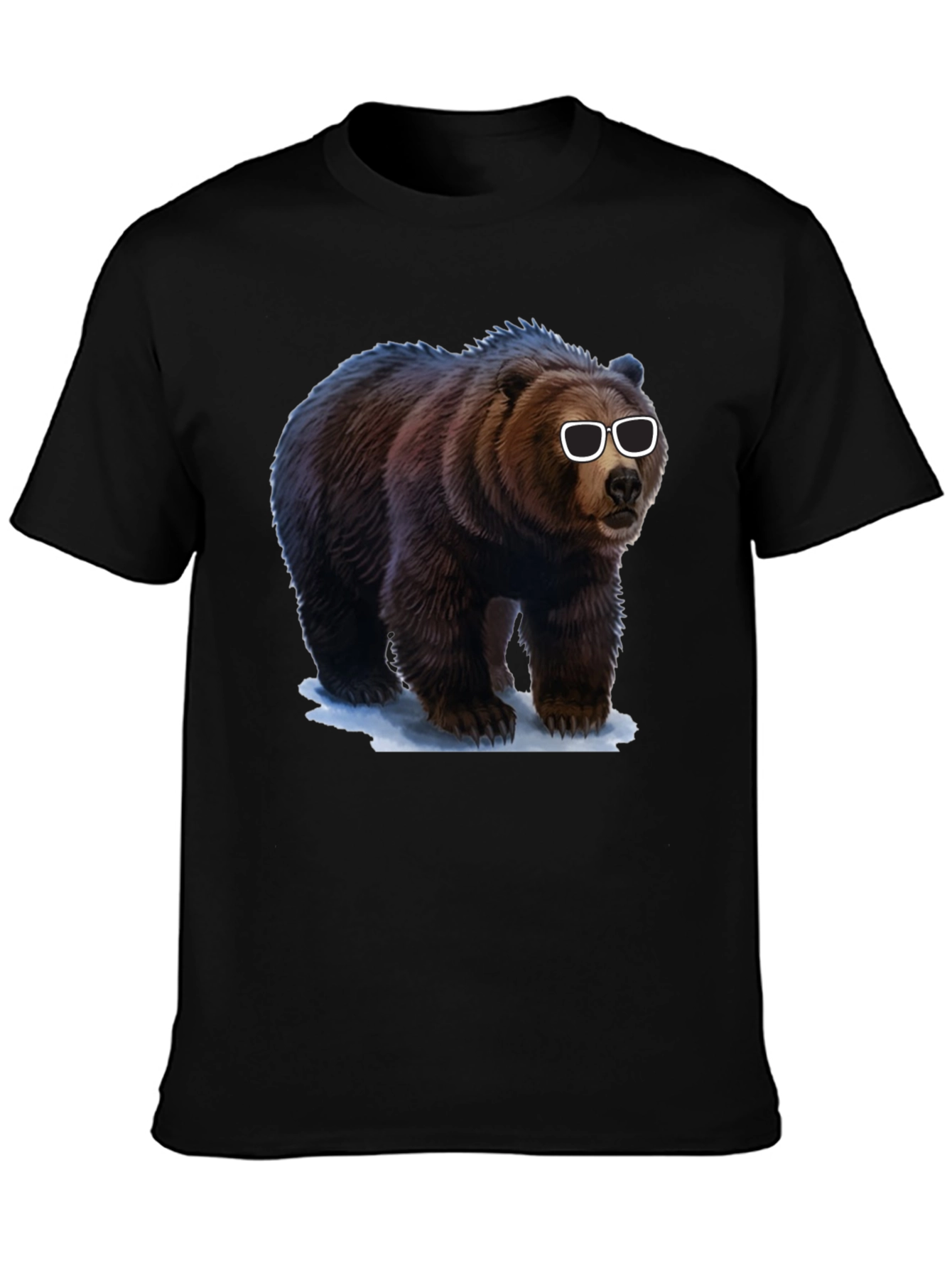 Cool Bear Graphic Tee - Black Cotton T-Shirt