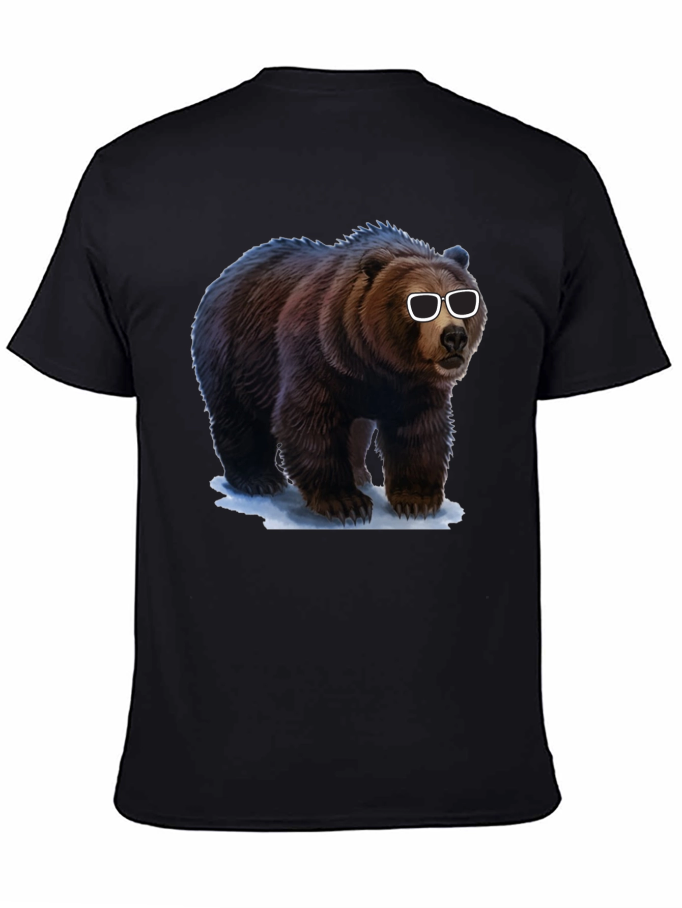 Cool Bear Graphic Tee - Black Cotton T-Shirt
